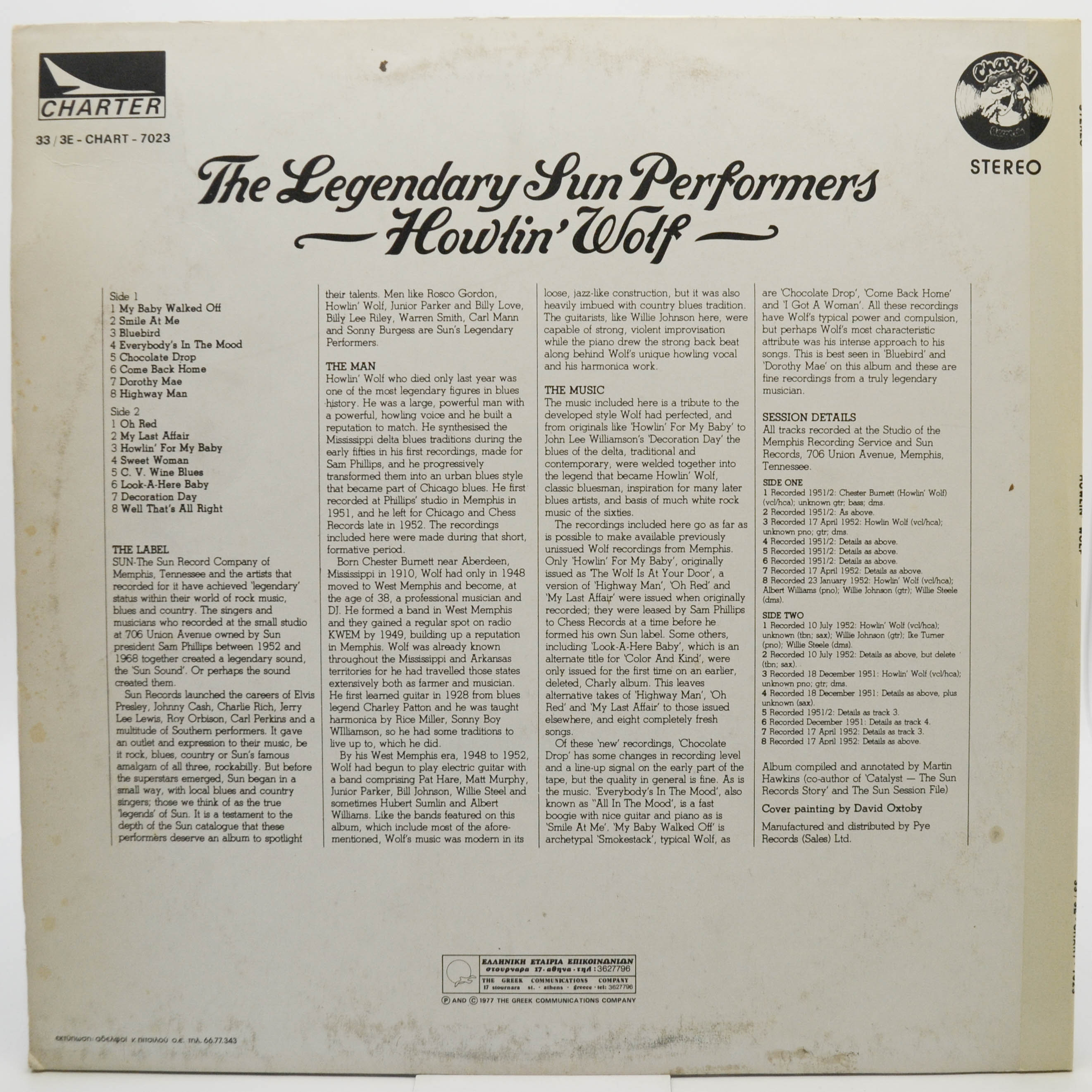 Howlin' Wolf — The Legendary Sun Performers, 1977