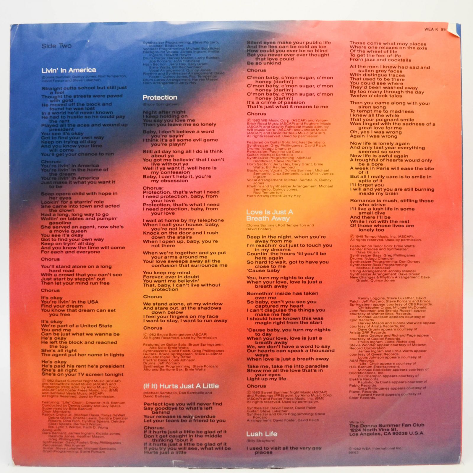 Виниловая пластинка Donna Summer — Donna Summer, 1982