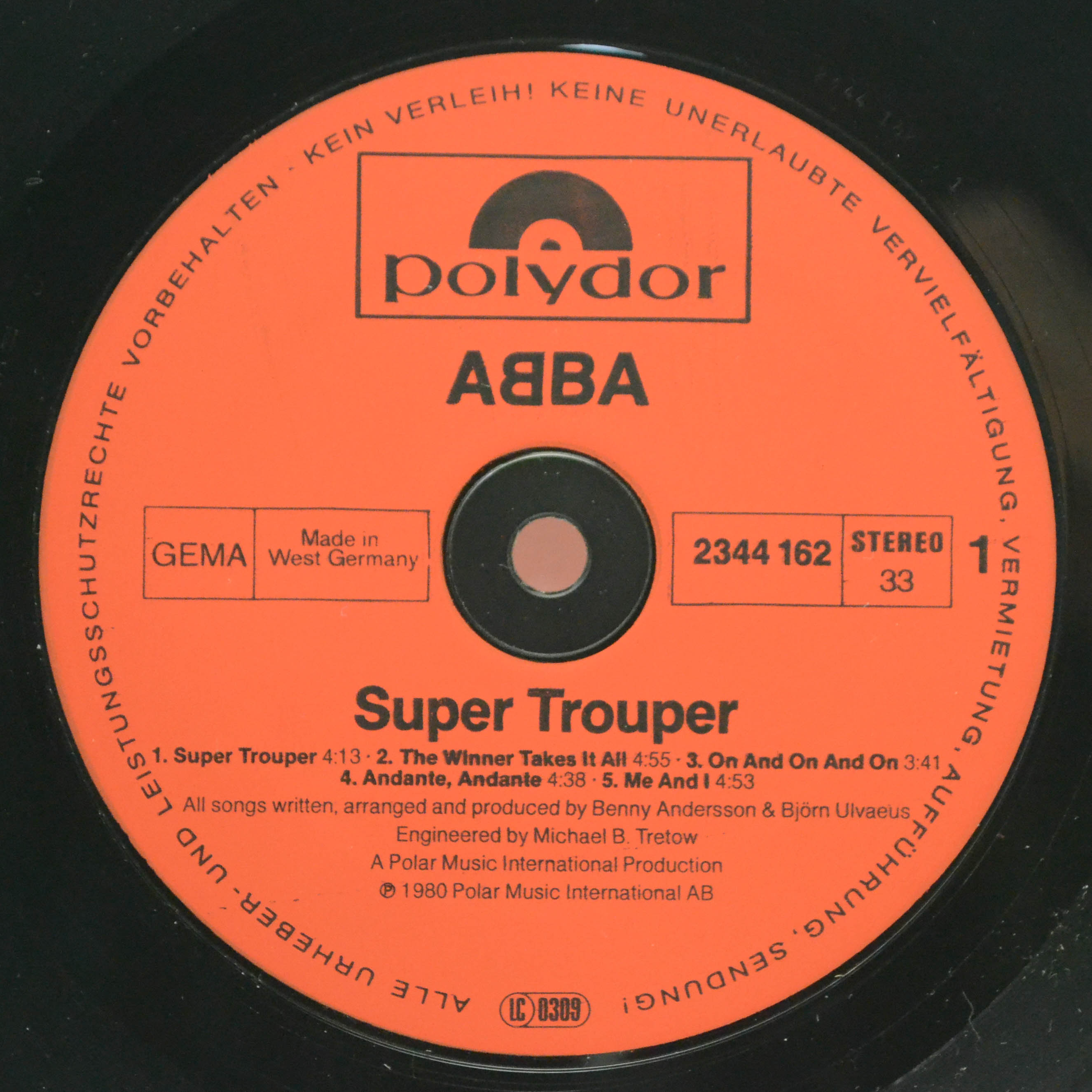 ABBA — Super Trouper, 1980