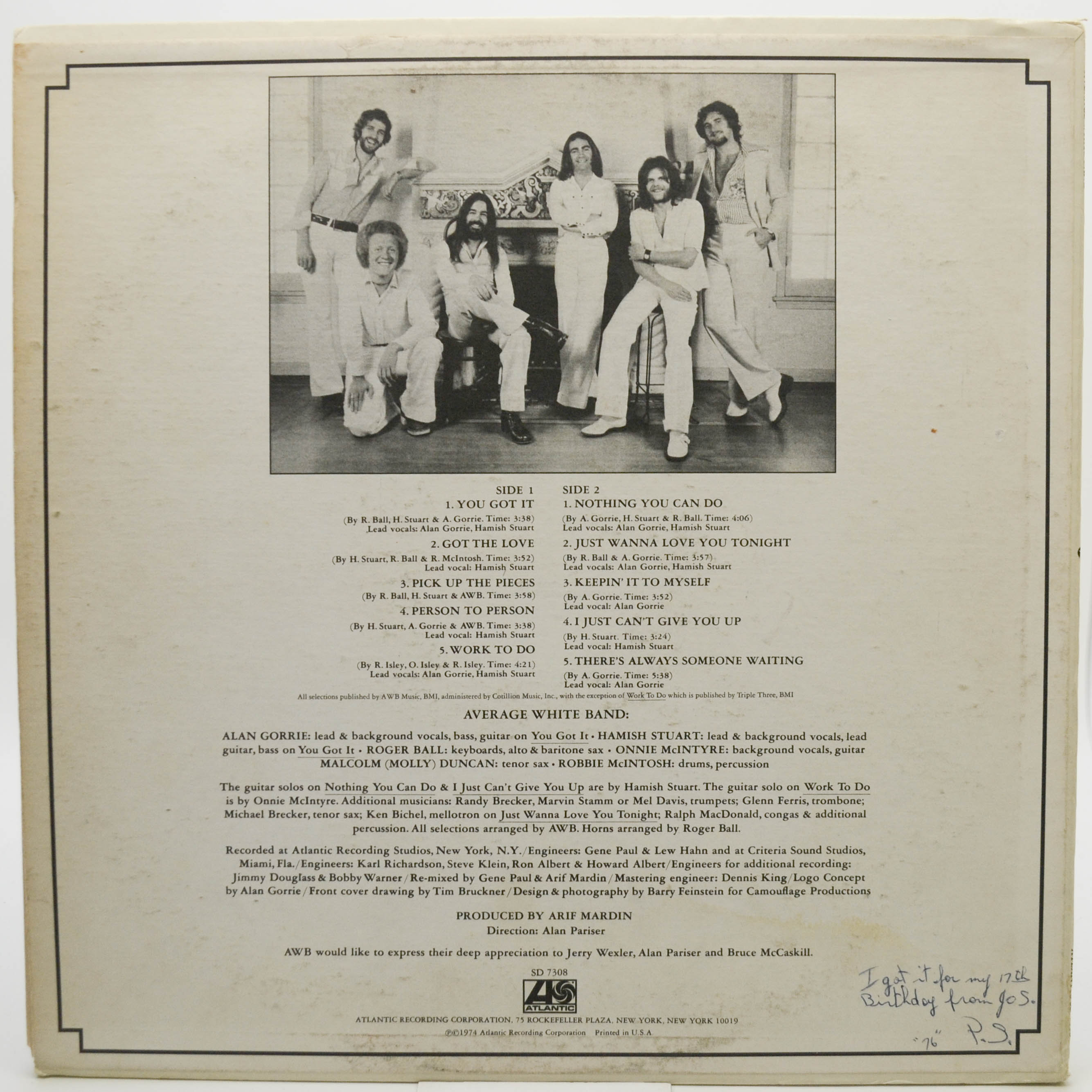 Виниловая пластинка Average White Band — AWB (USA), 1974