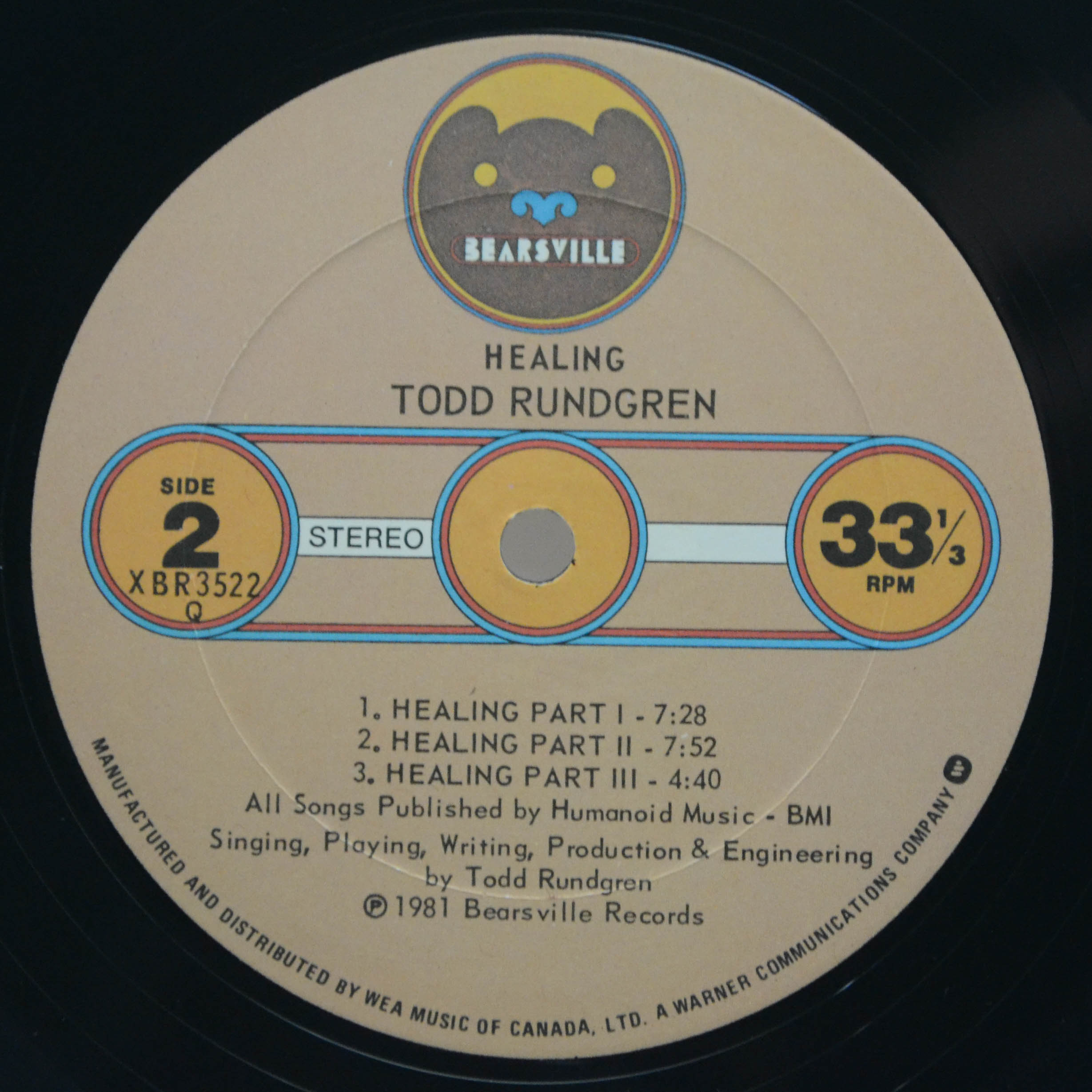 Виниловая пластинка Todd Rundgren — Healing, 1981