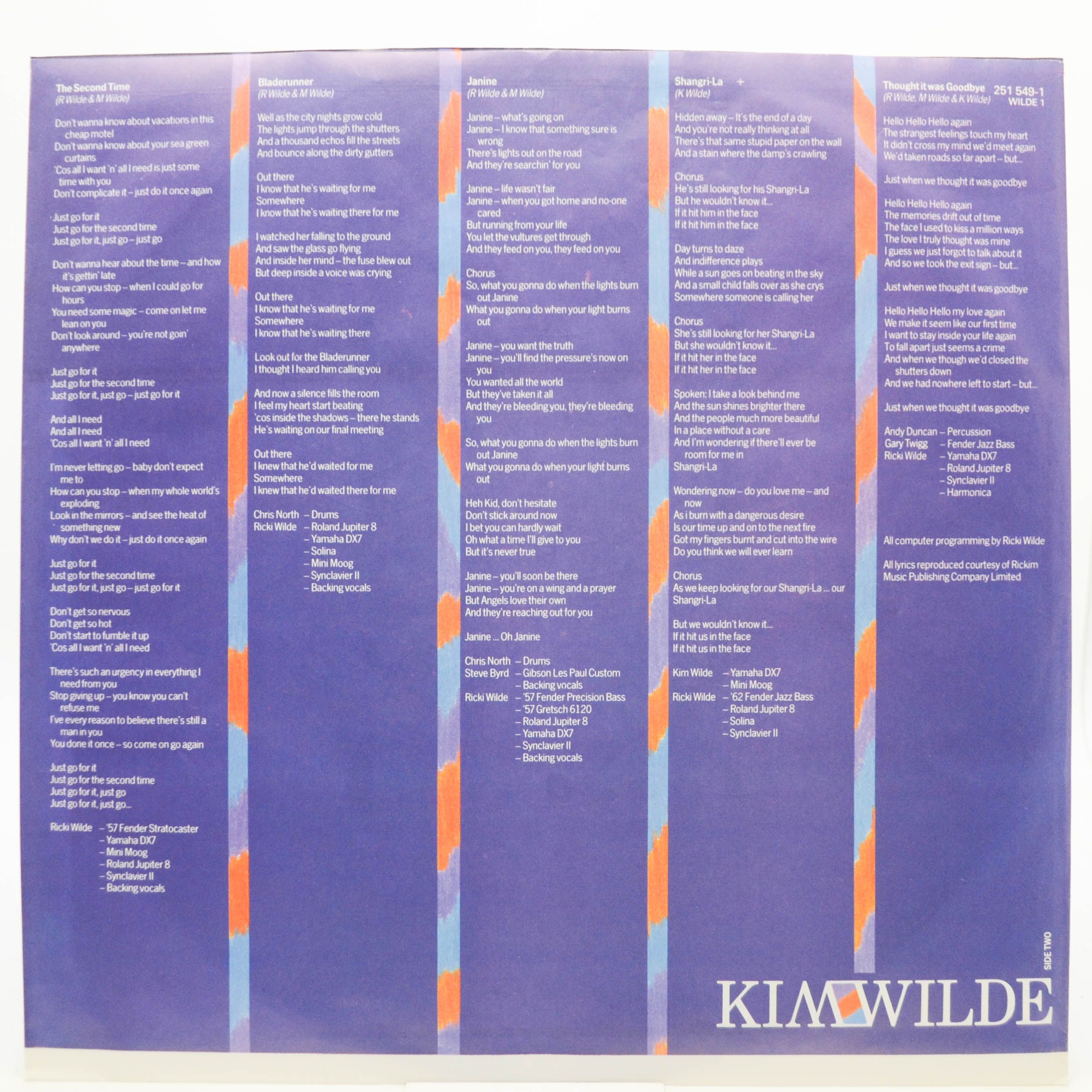 Kim Wilde — Teases & Dares, 1984