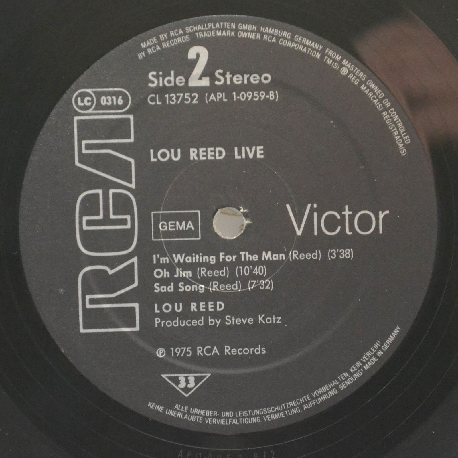 Виниловая пластинка Lou Reed — Lou Reed Live, 1981