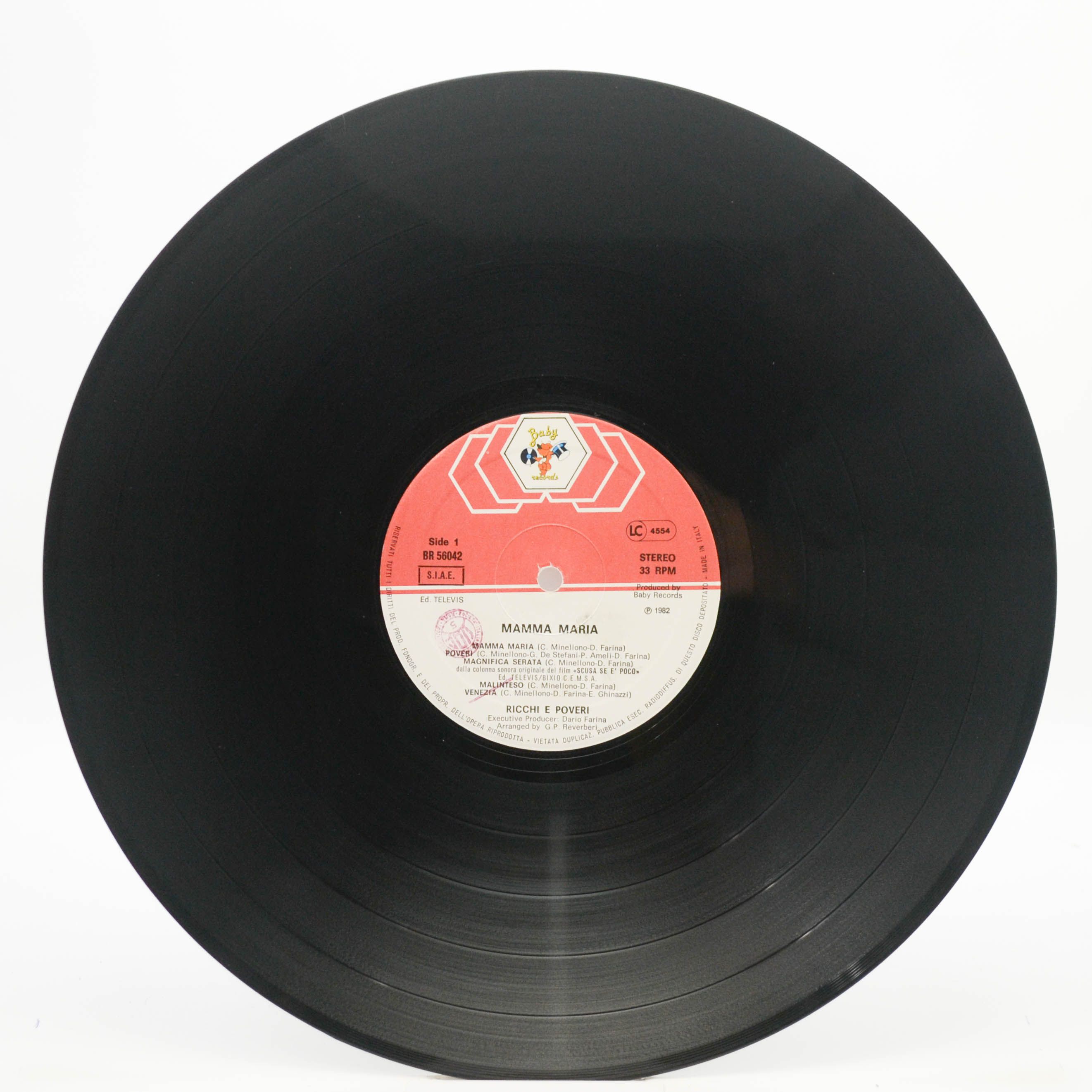 Виниловая пластинка Ricchi & Poveri — Mamma Maria (Italy), 1982