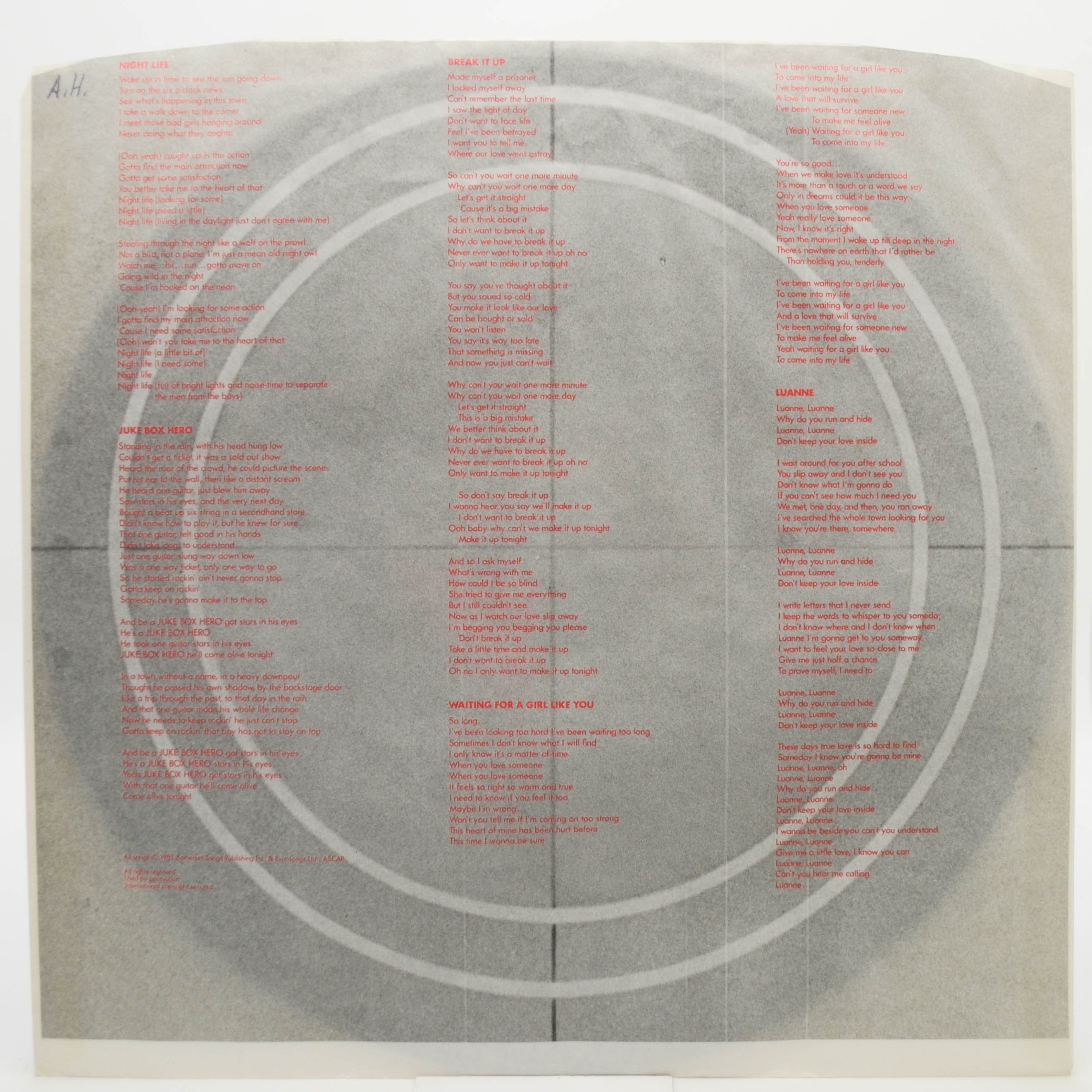 Foreigner — 4, 1981