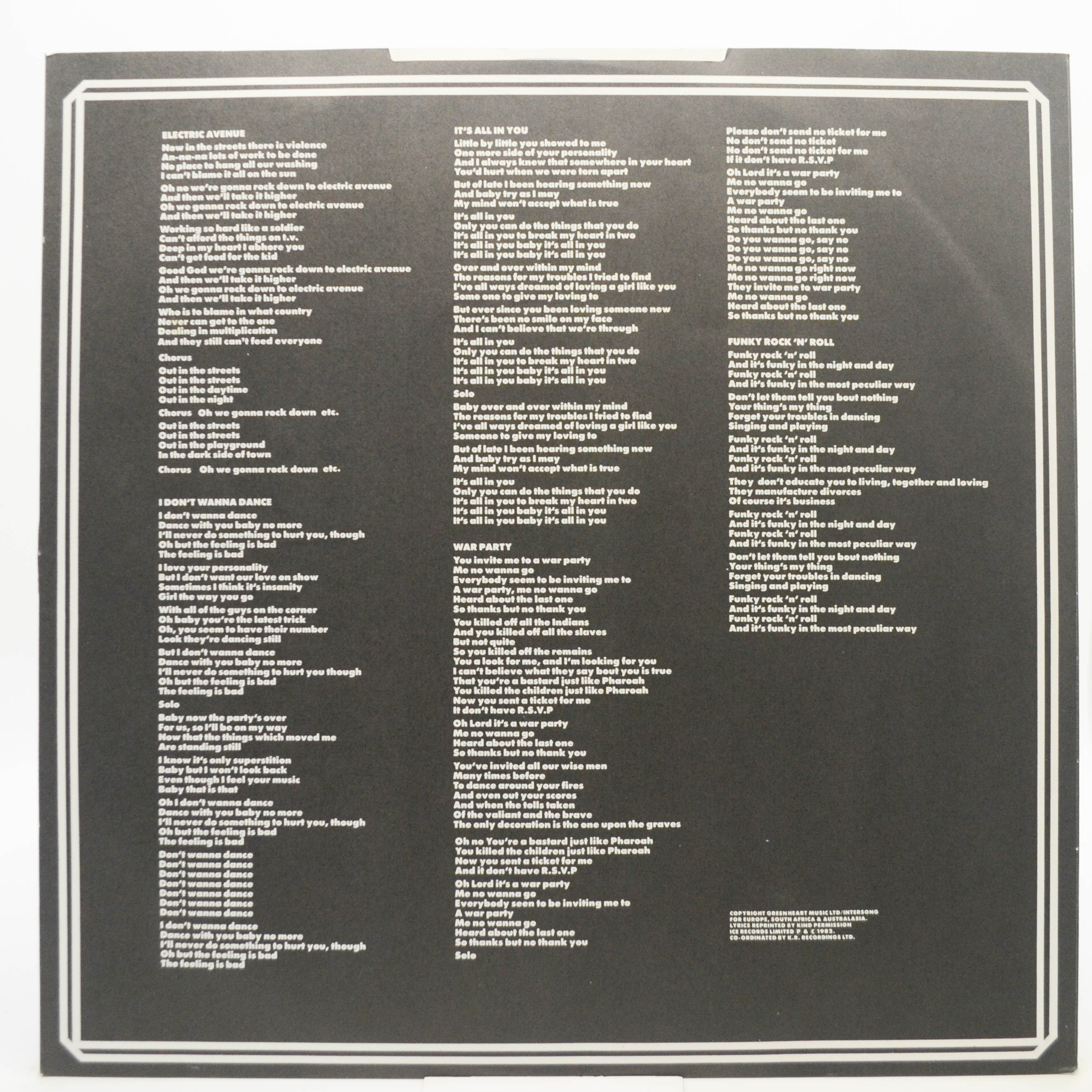 Eddy Grant — Killer On The Rampage, 1982