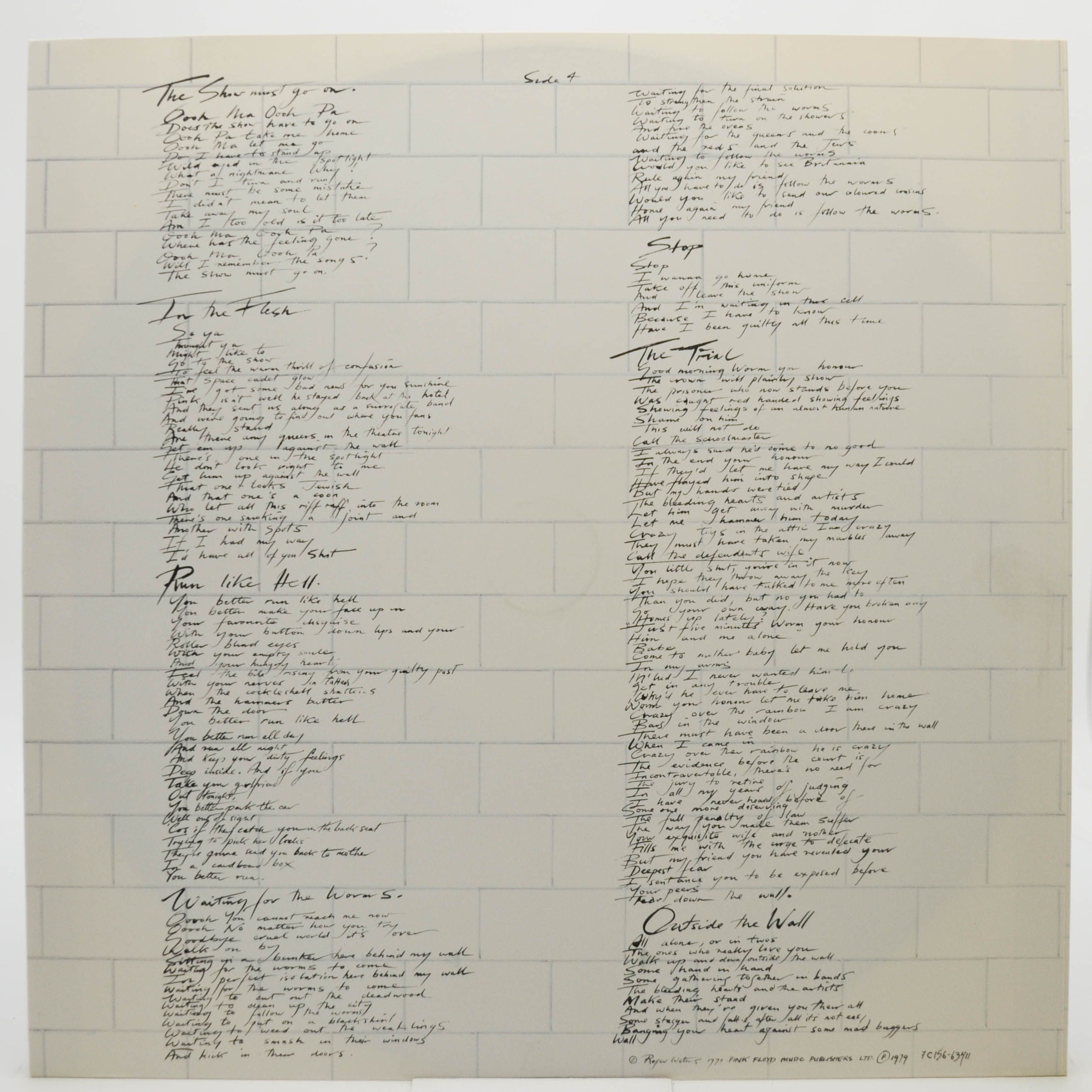 Виниловая пластинка Pink Floyd — The Wall (2LP), 1979
