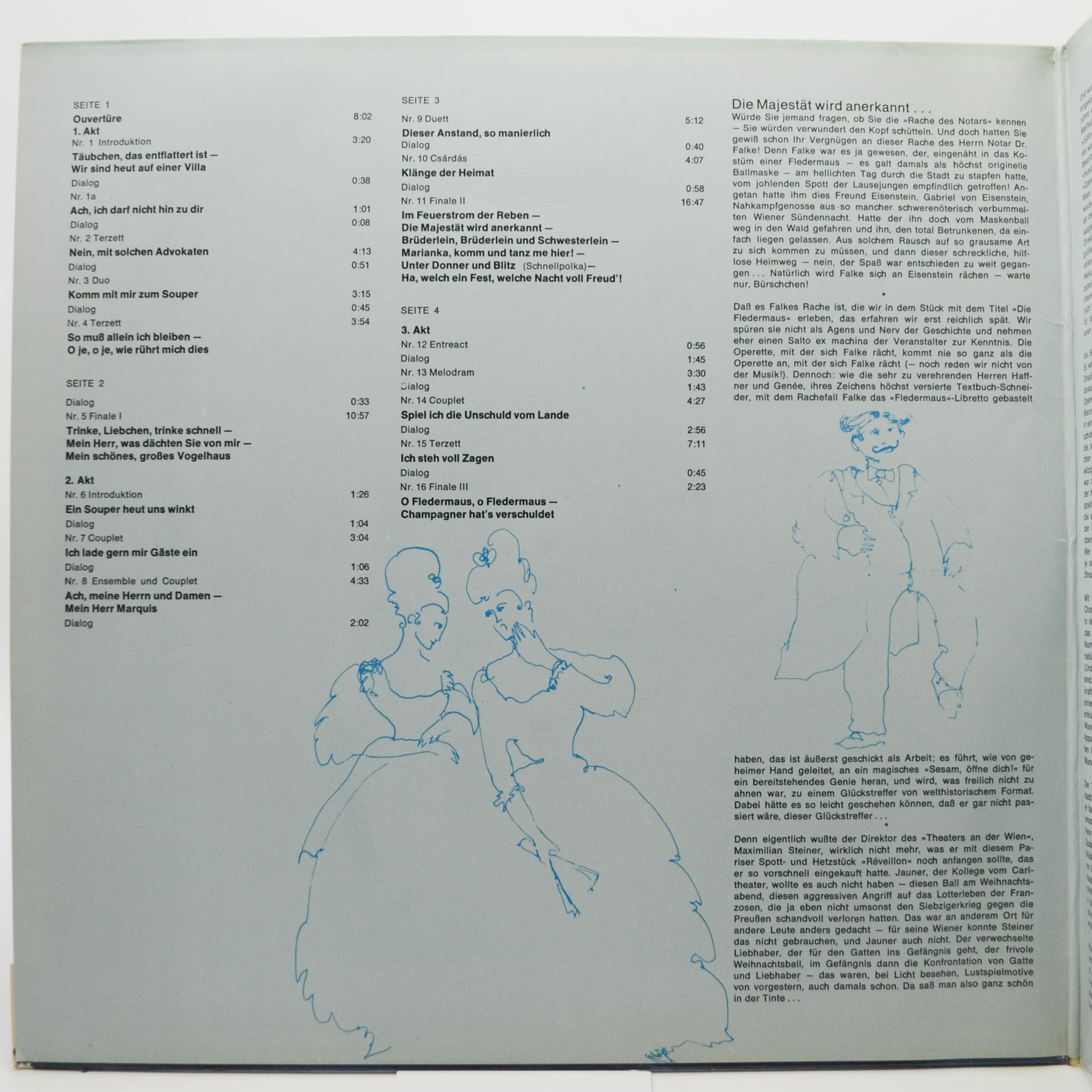 Виниловая пластинка Johann Strauss — Die Fledermaus - Gesamtaufnahme (2LP), 1964