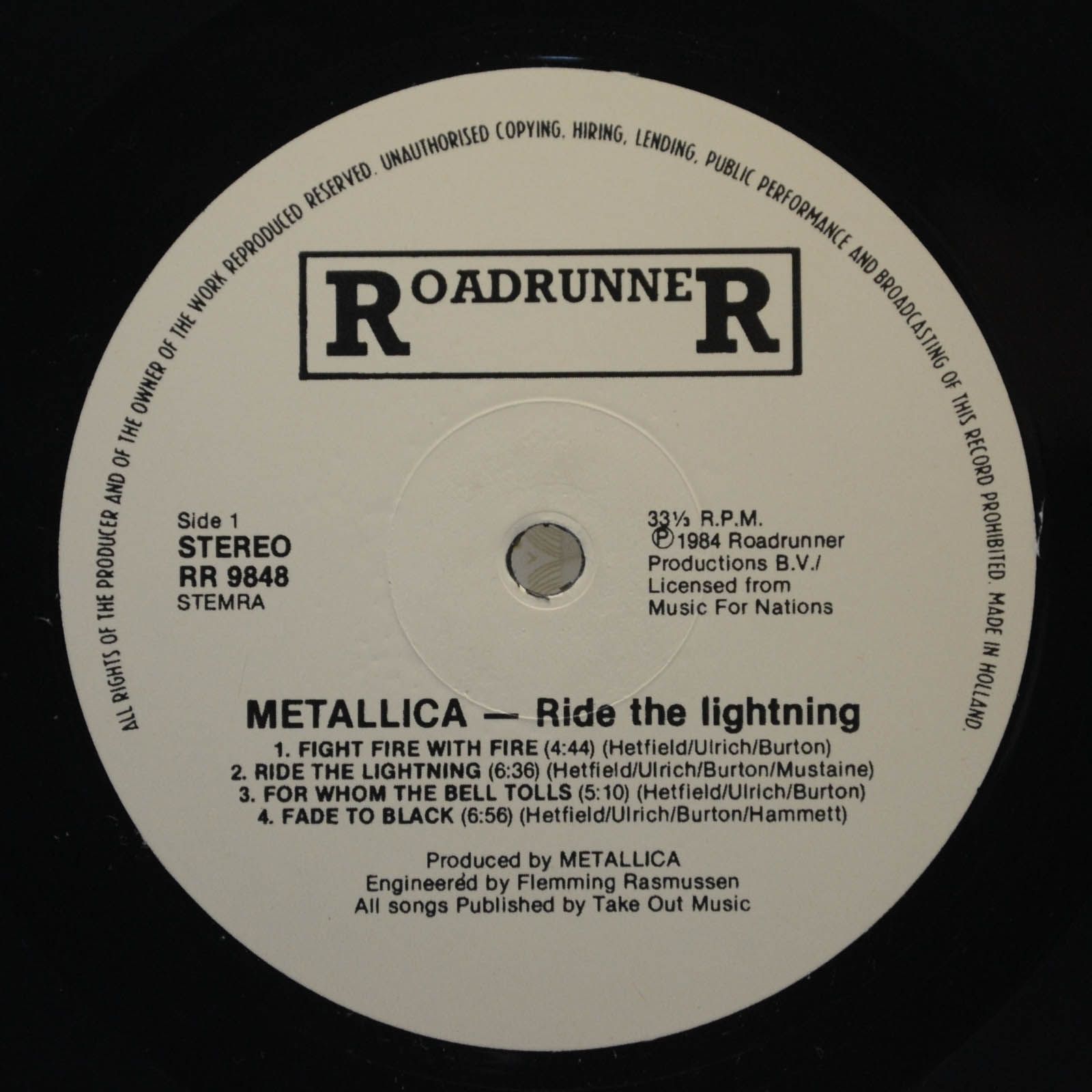 Metallica — Ride The Lightning, 1984