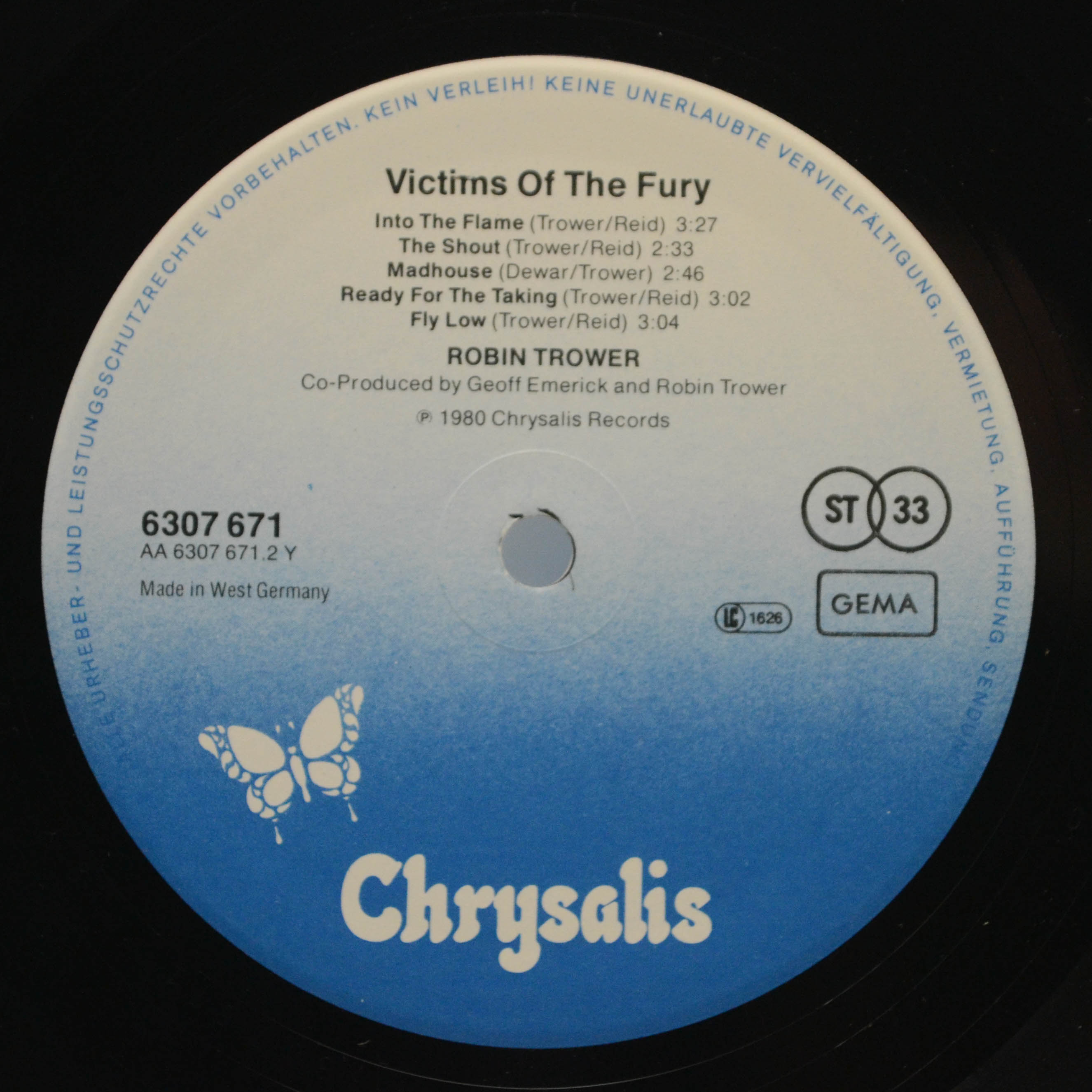 Виниловая пластинка Robin Trower — Victims Of The Fury, 1980