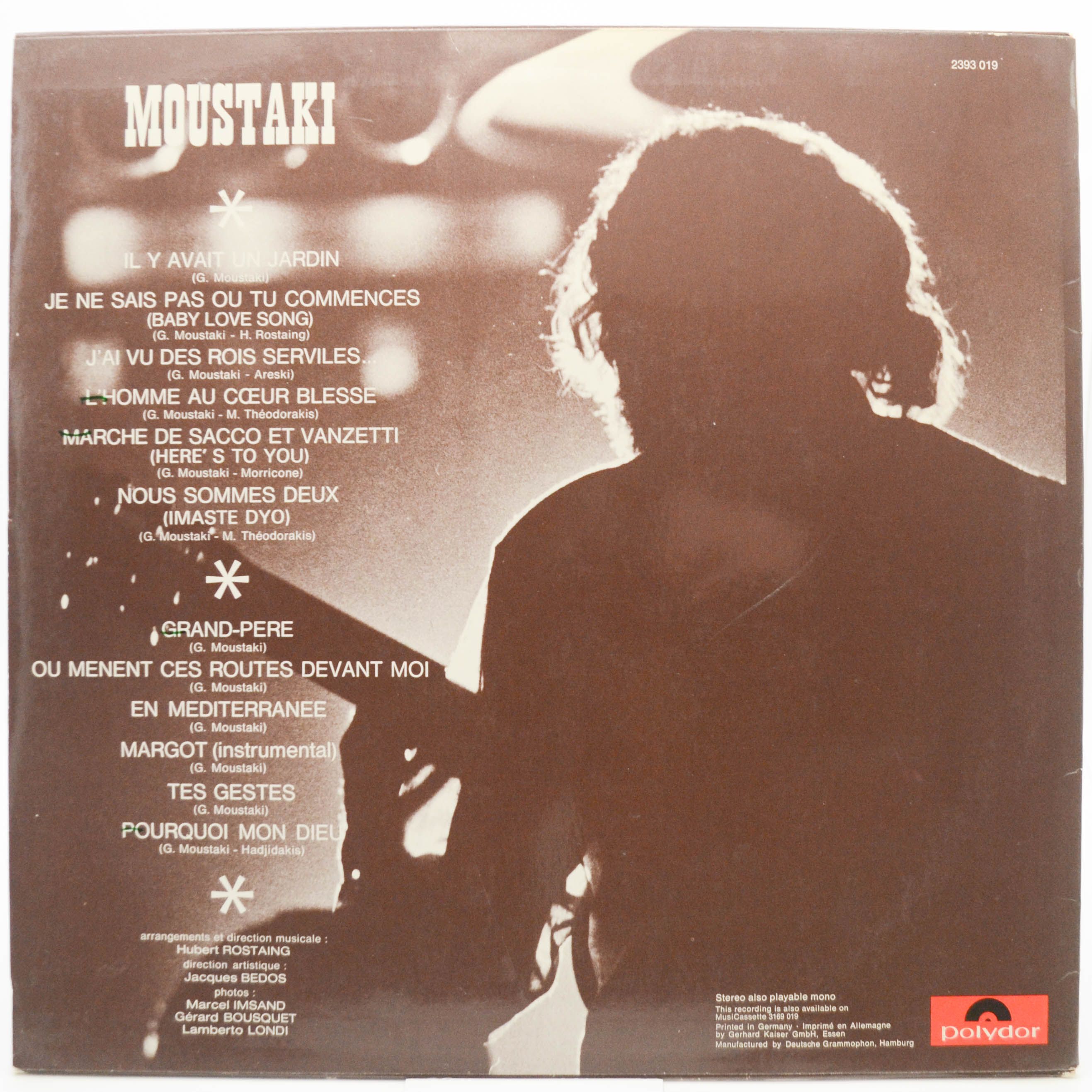 Виниловая пластинка Moustaki — Moustaki, 1971