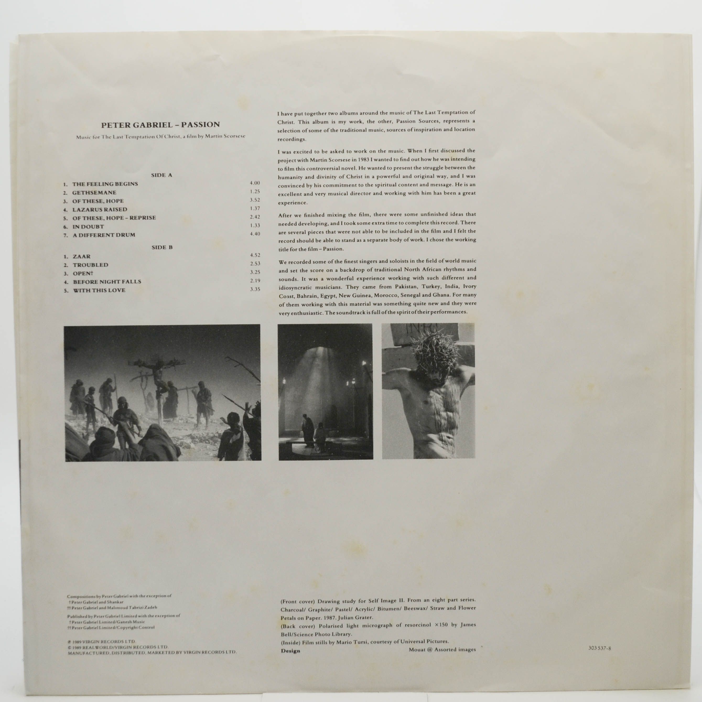 Peter Gabriel — Passion (2LP), 1989