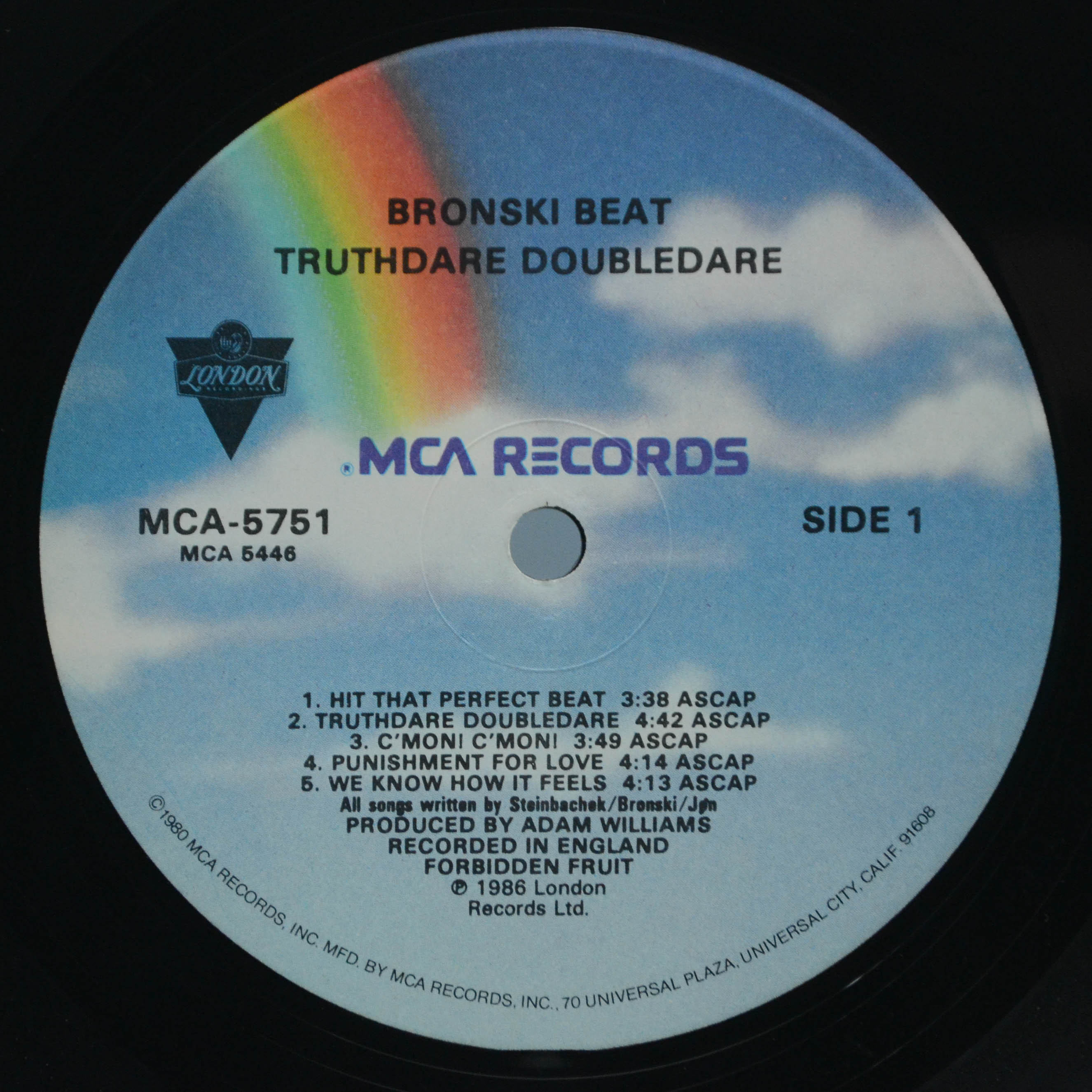 Виниловая пластинка Bronski Beat — Truthdare Doubledare (USA), 1986