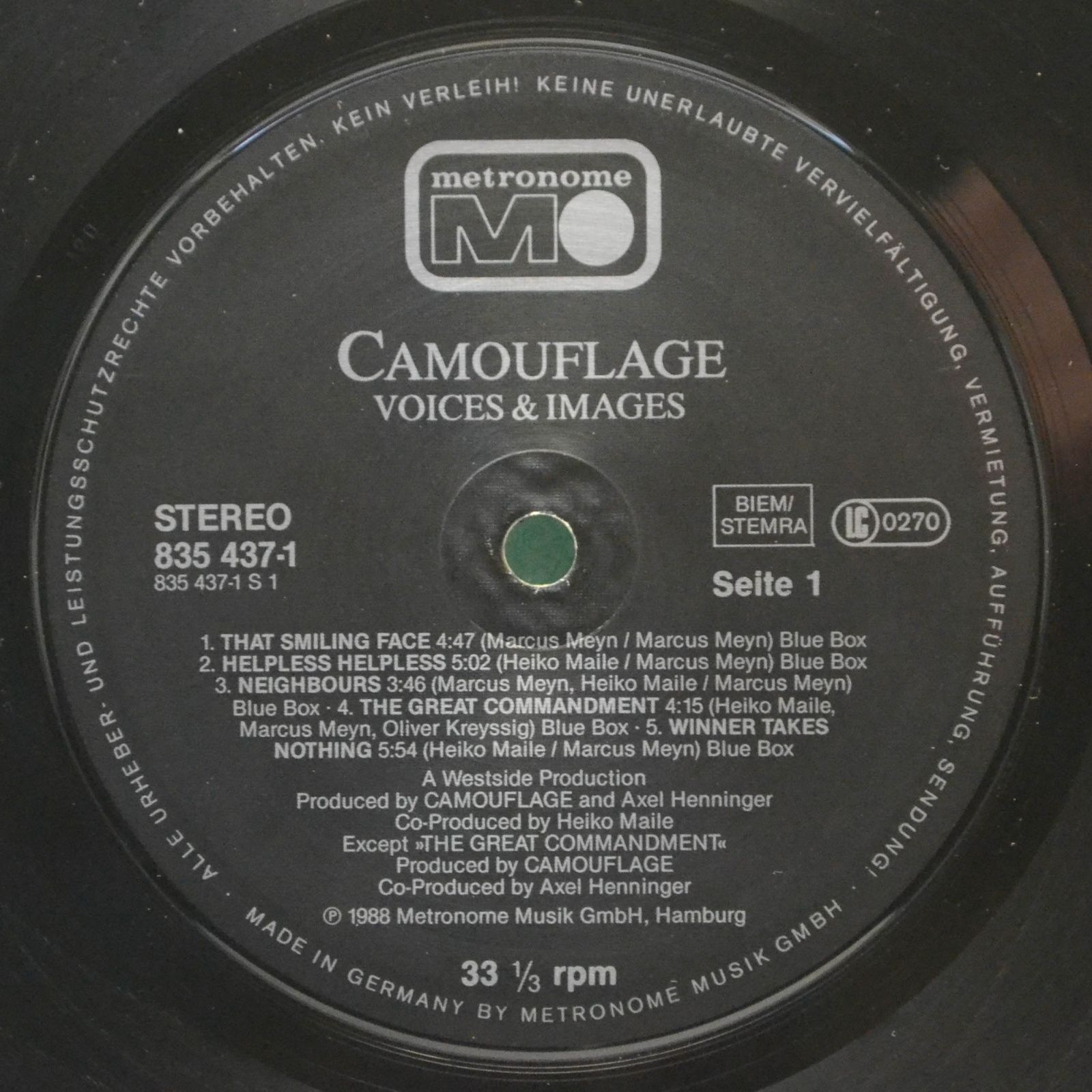 Camouflage — Voices & Images, 1988