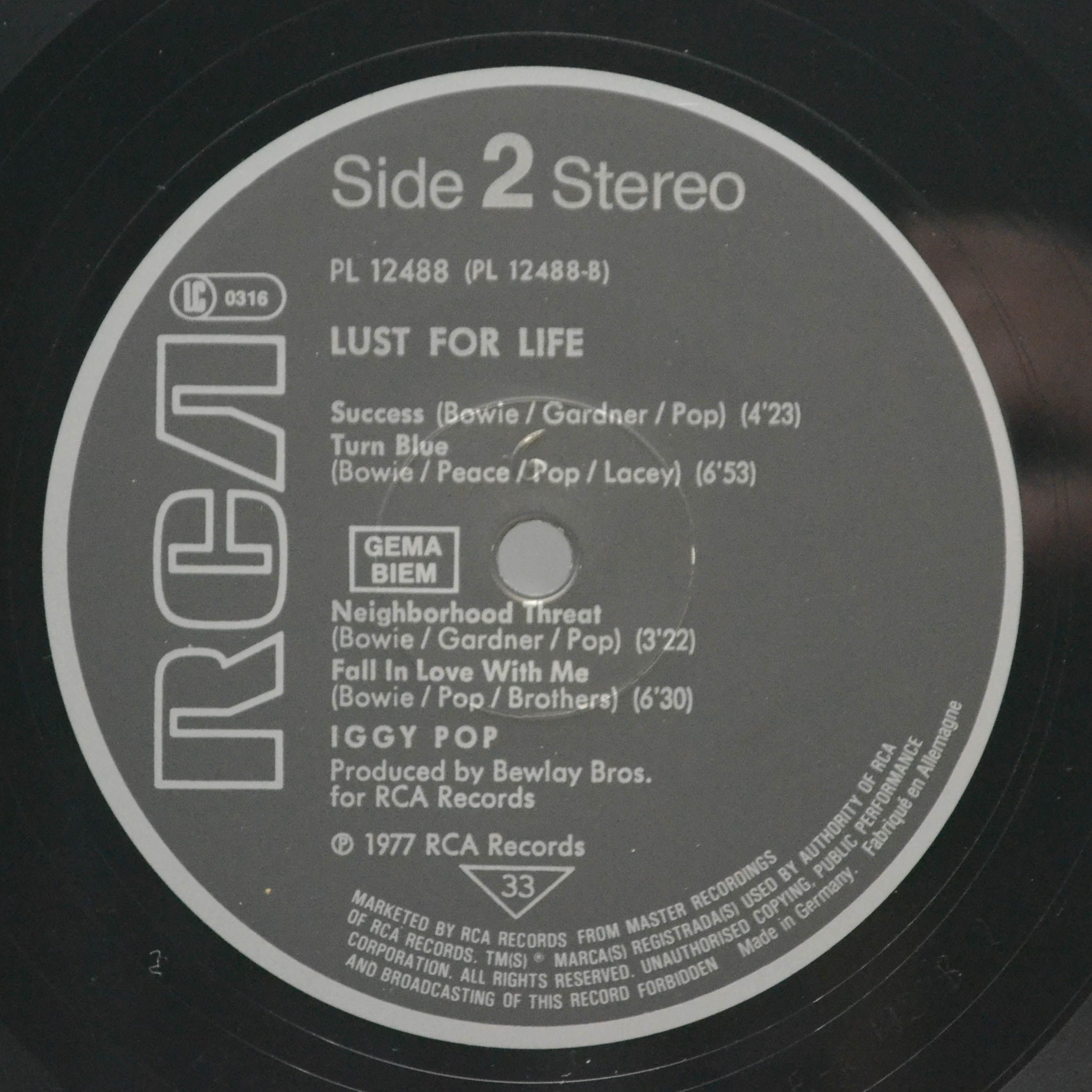 Виниловая пластинка Iggy Pop — Lust For Life, 1977
