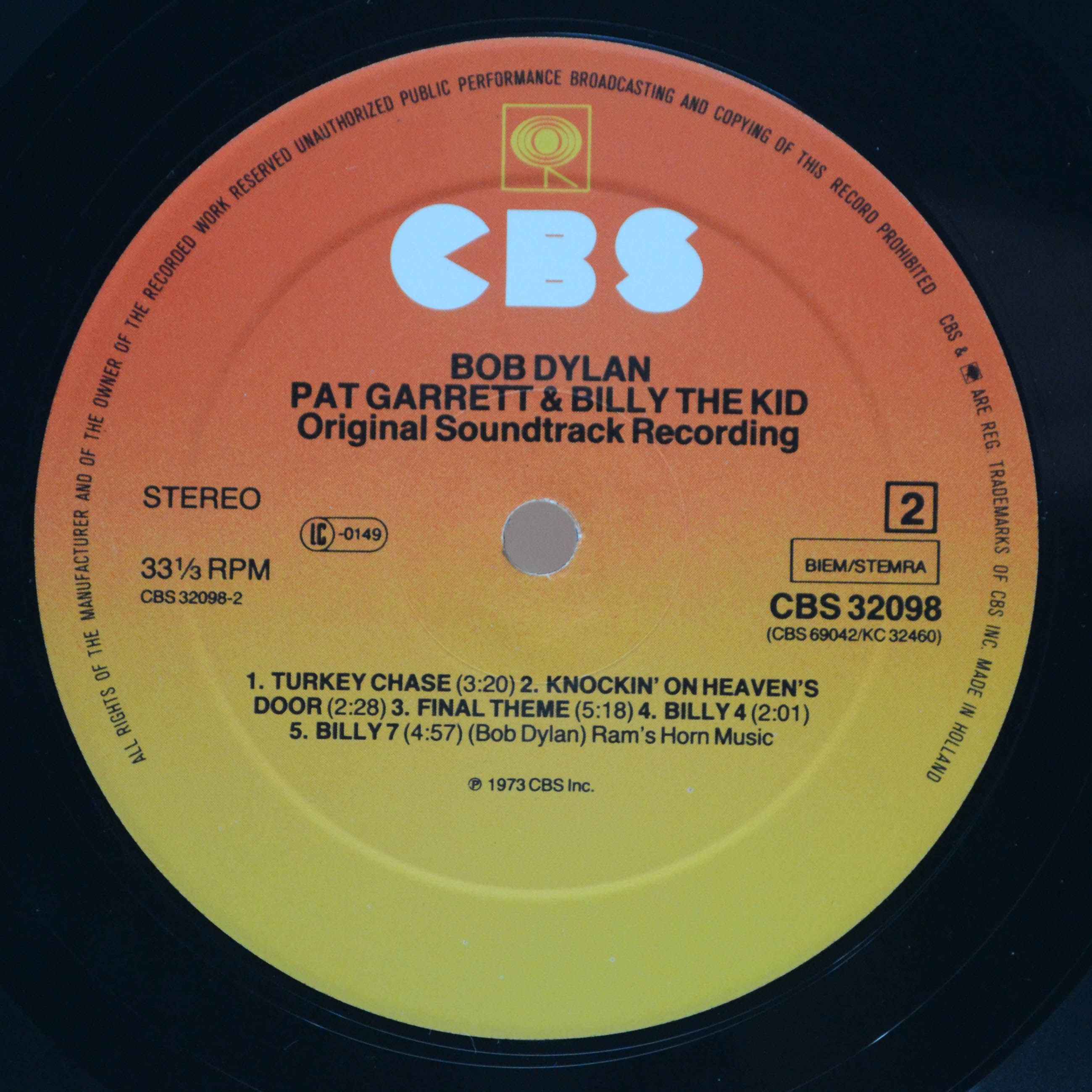 Bob Dylan — Pat Garrett & Billy The Kid, 1973