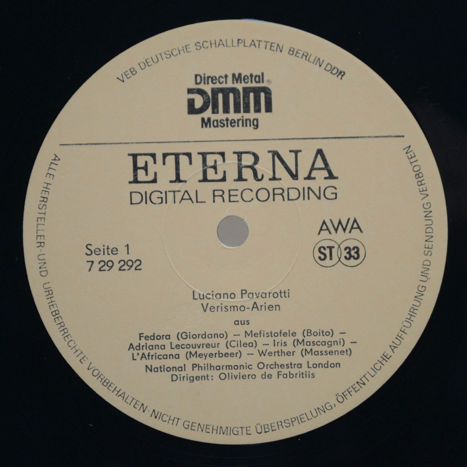 Luciano Pavarotti — Verismo-Arien, 1989