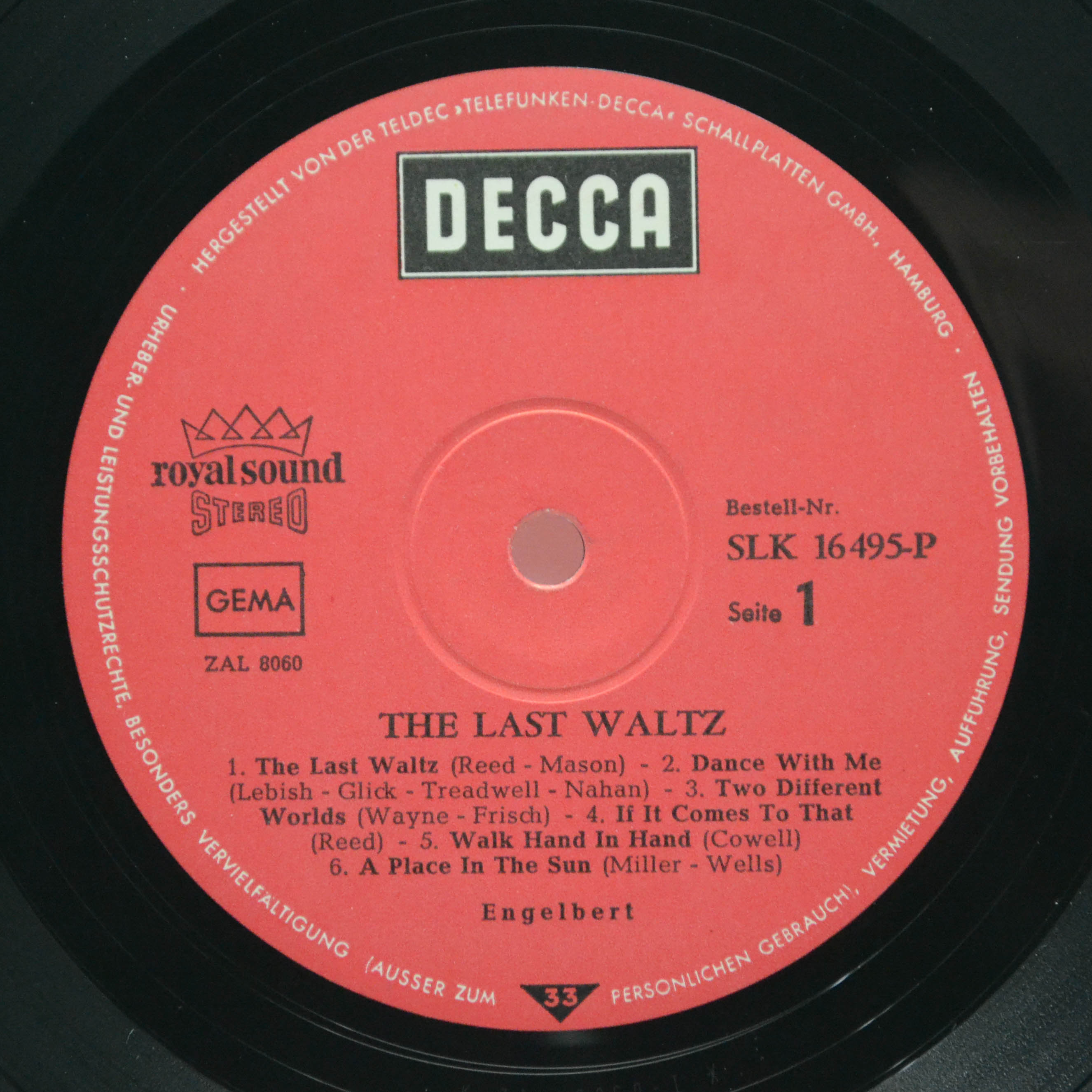 Engelbert Humperdinck — The Last Waltz, 1967