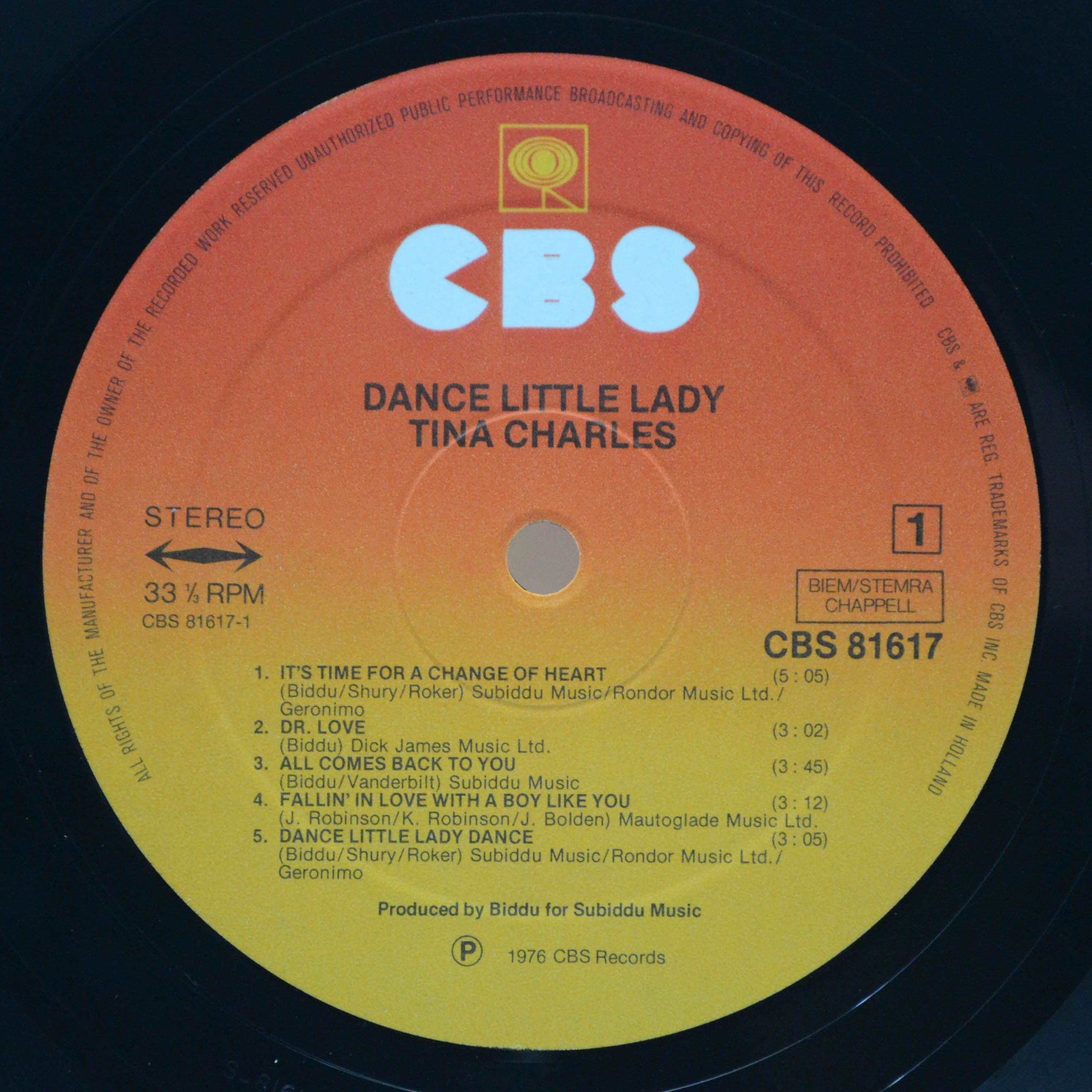 Виниловая пластинка Tina Charles — Dance Little Lady, 1976
