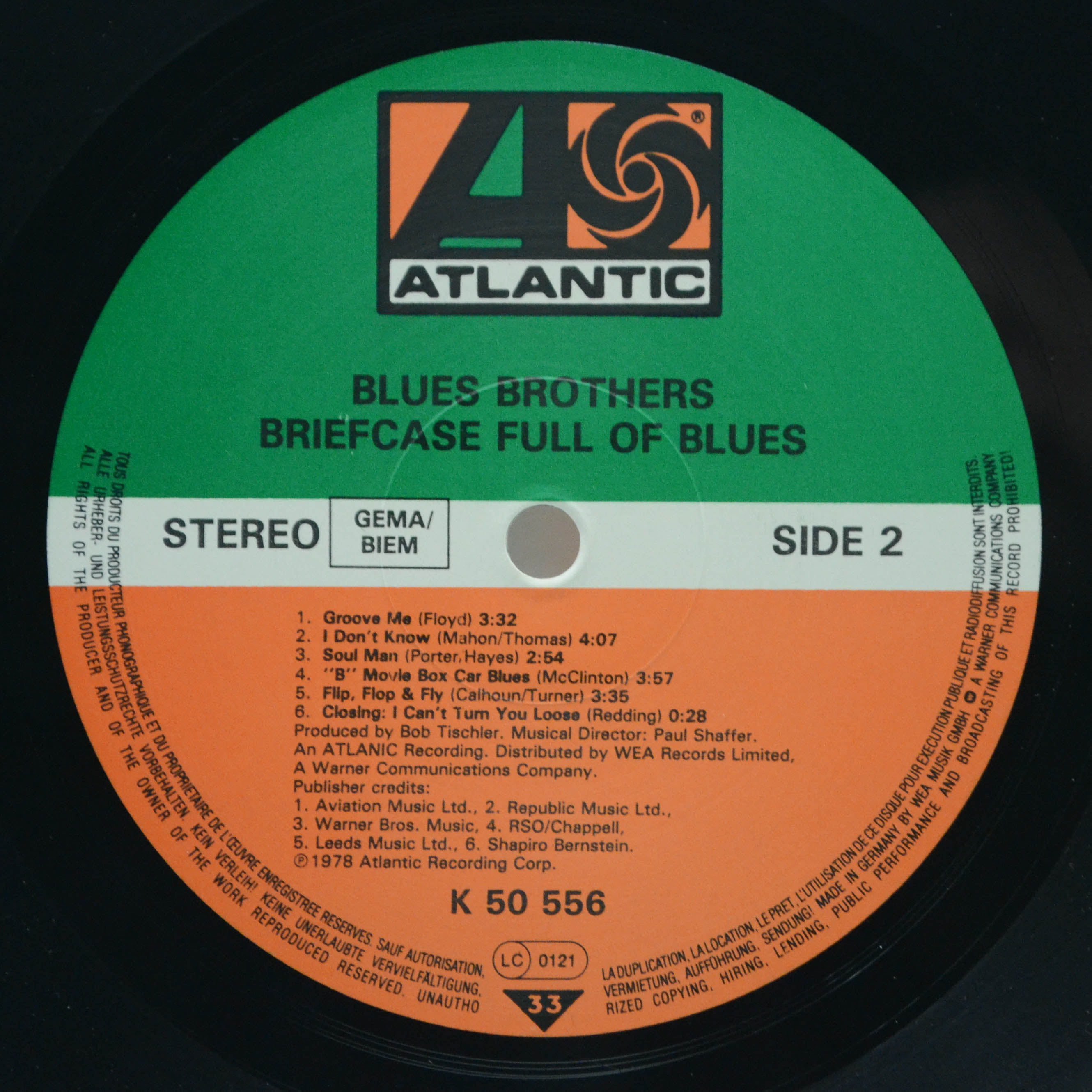 Виниловая пластинка Blues Brothers — Briefcase Full Of Blues, 1978