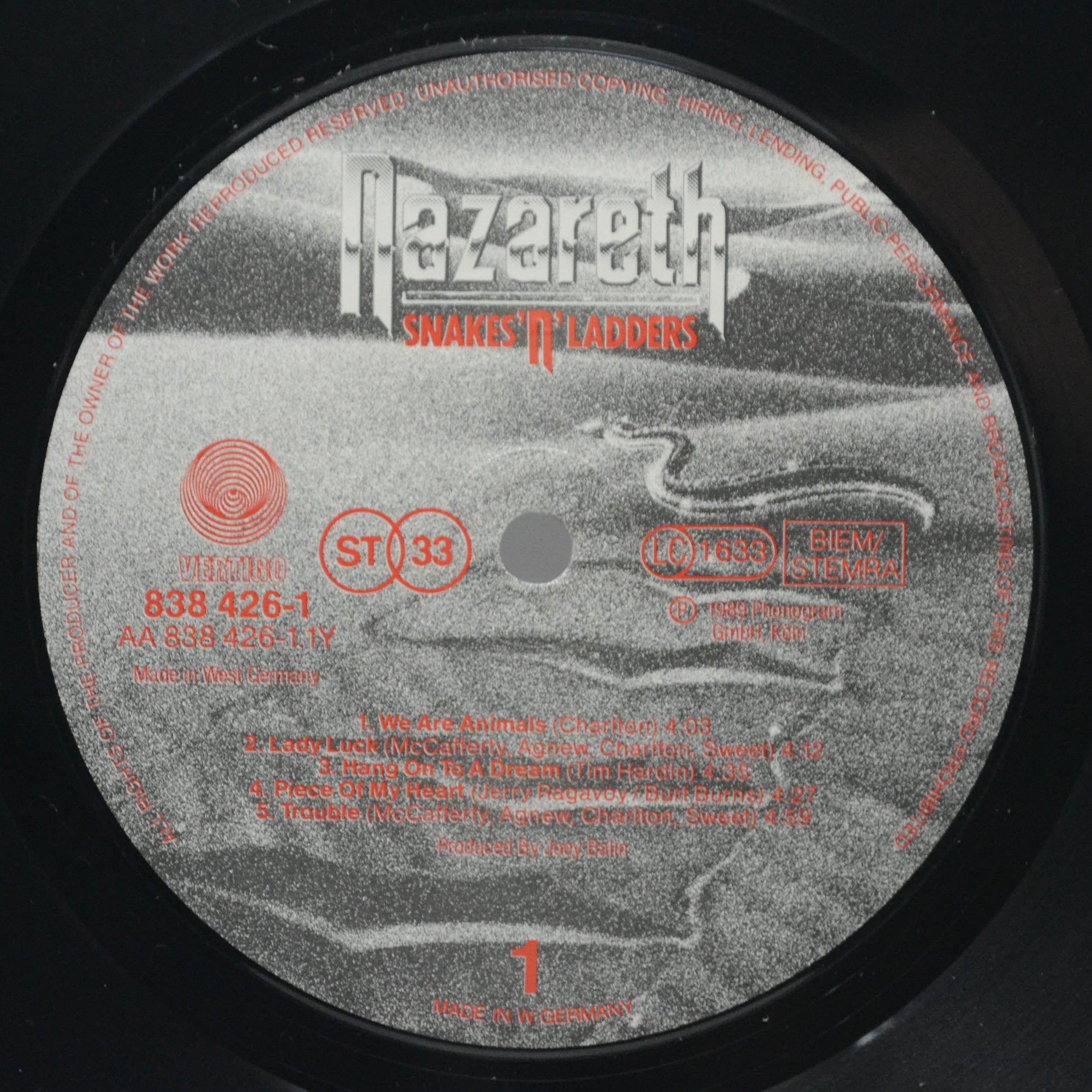 Nazareth — Snakes 'N' Ladders, 1989