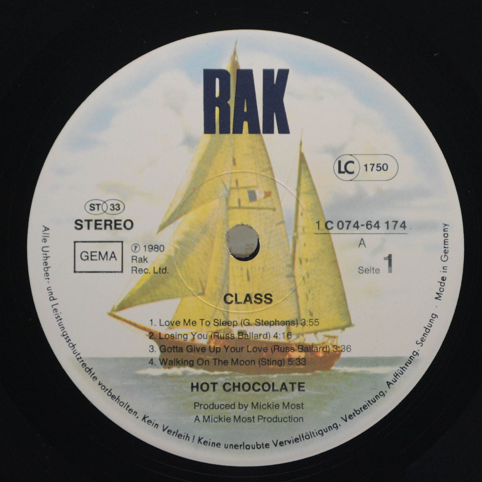 Виниловая пластинка Hot Chocolate — Class, 1980