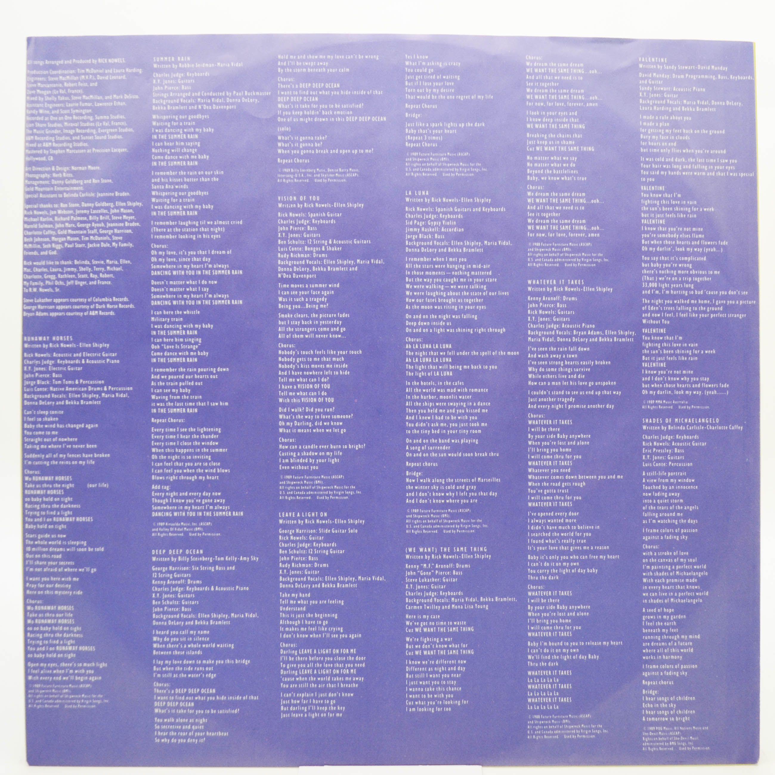 Belinda Carlisle — Runaway Horses, 1989