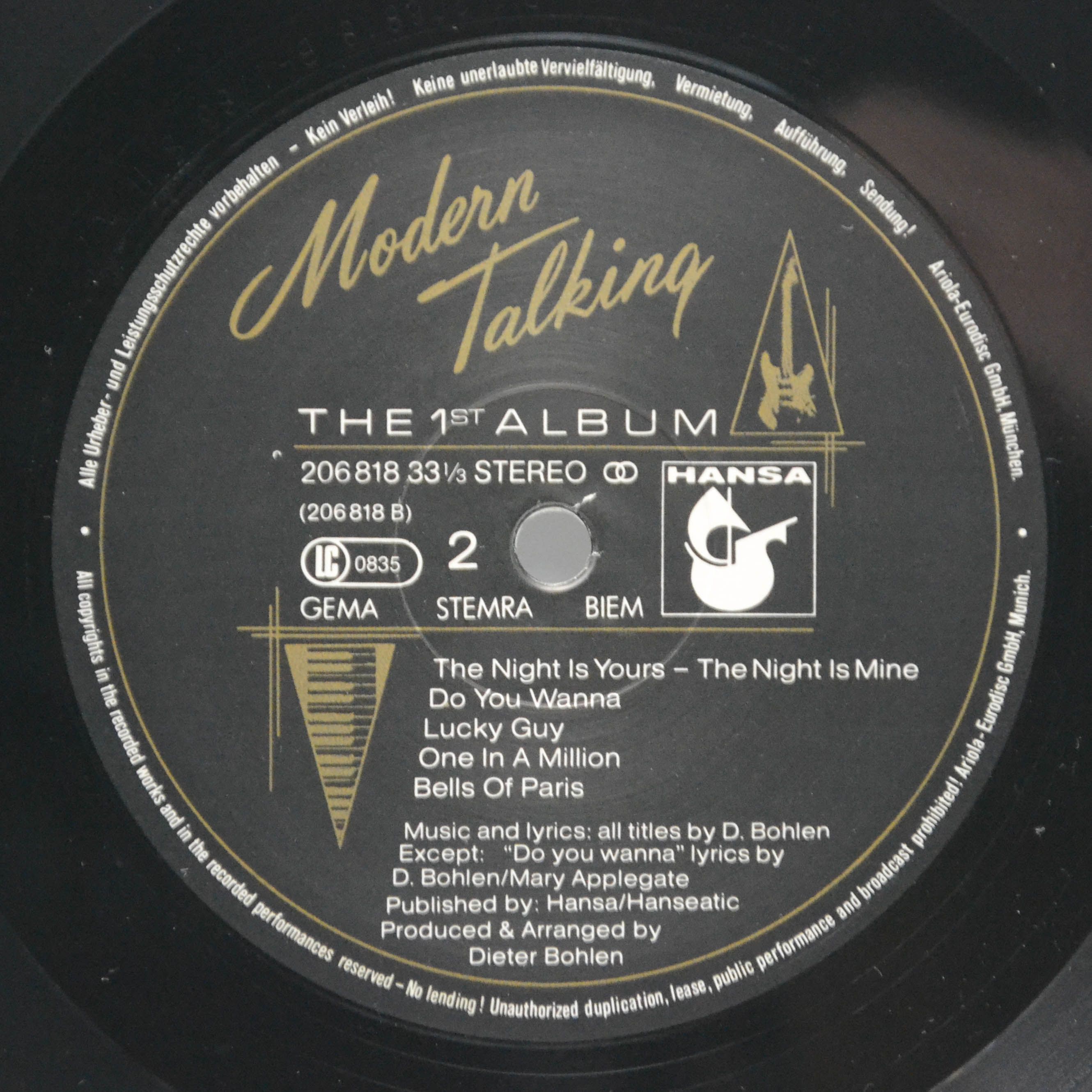 Виниловая пластинка Modern Talking — The 1st Album, 1985