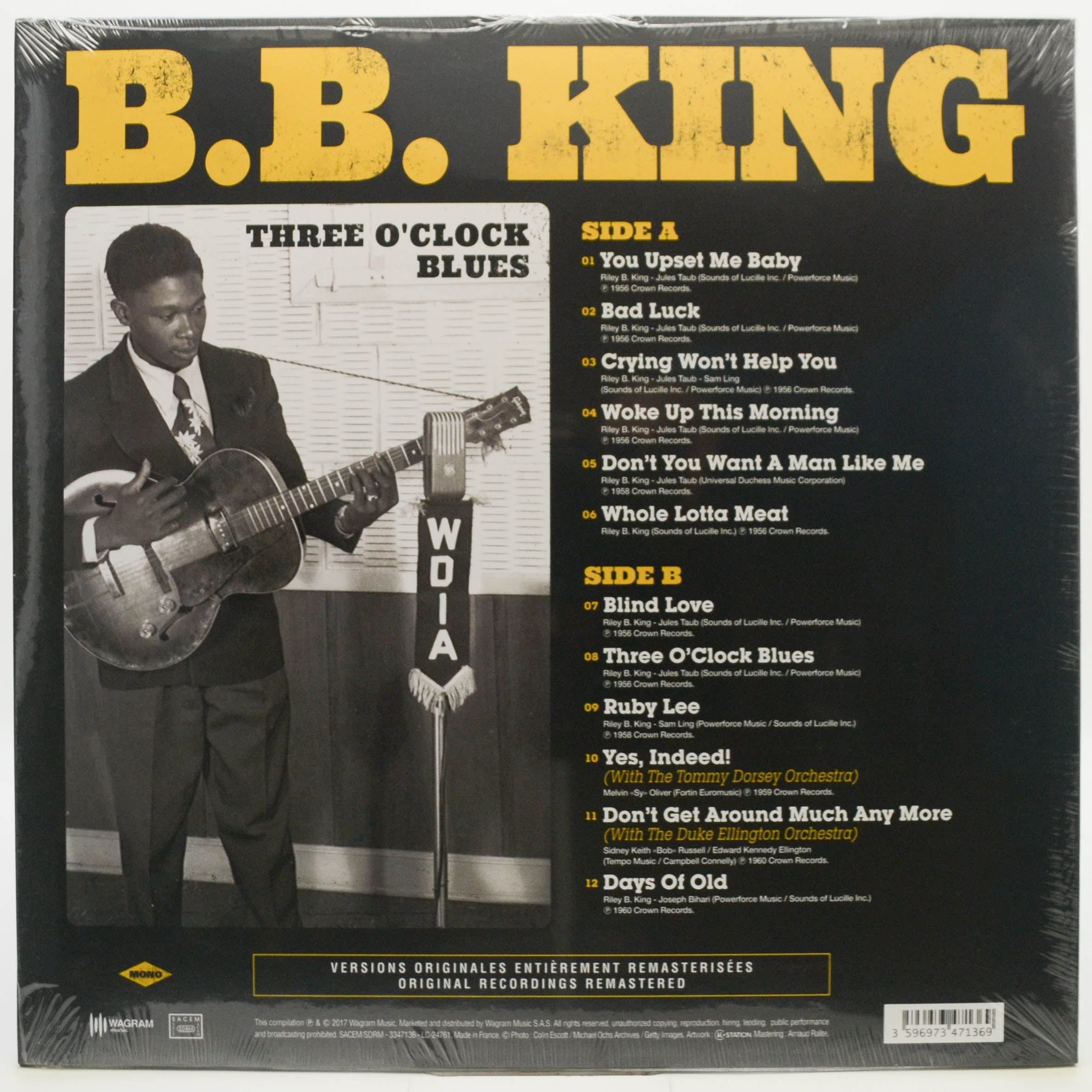 Виниловая пластинка B.B. King — Three O'Clock Blues, 2017