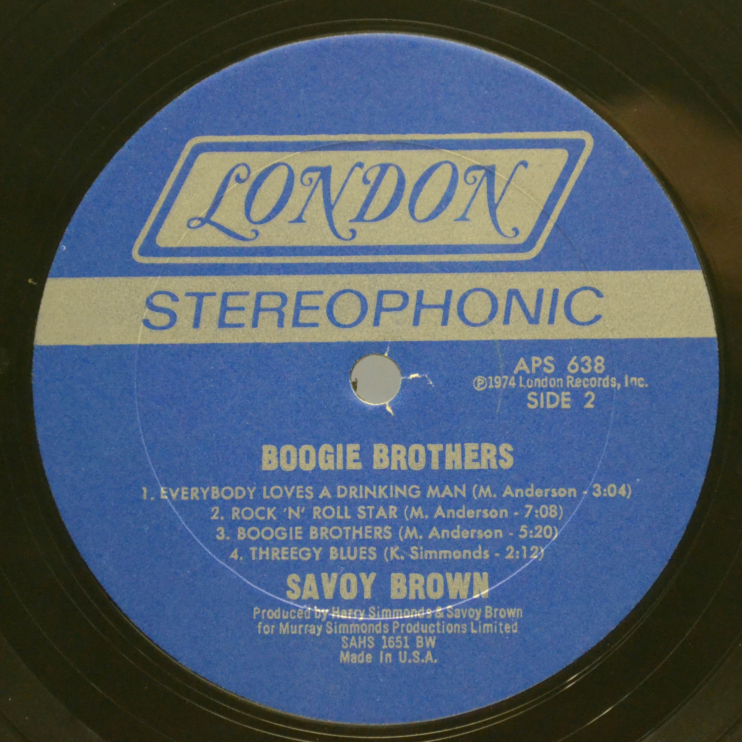Виниловая пластинка Savoy Brown — Boogie Brothers (USA), 1974