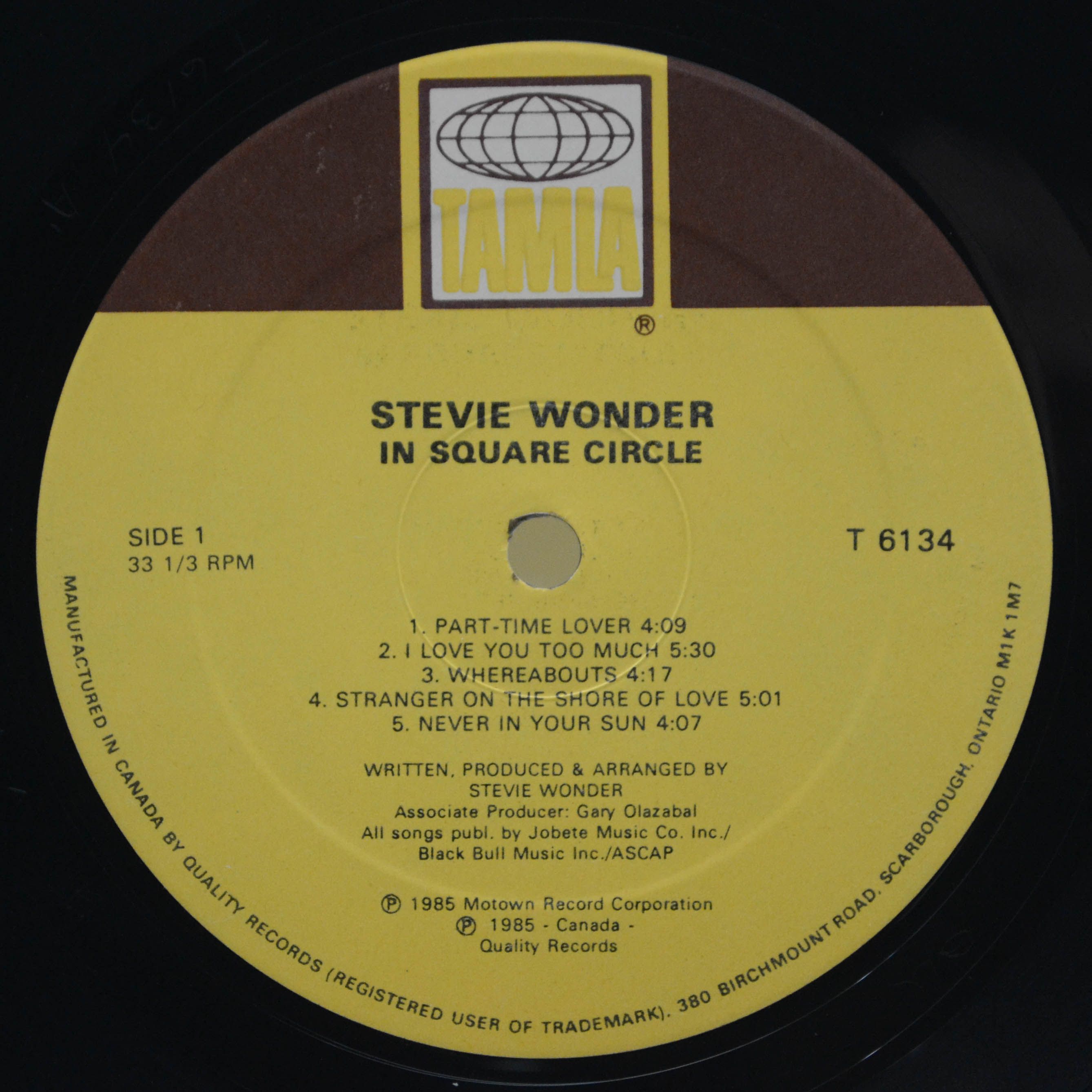 Виниловая пластинка Stevie Wonder — In Square Circle (booklet), 1985