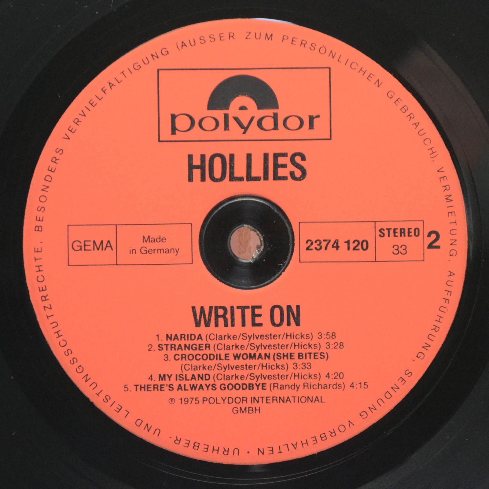 Hollies — Write On, 1975