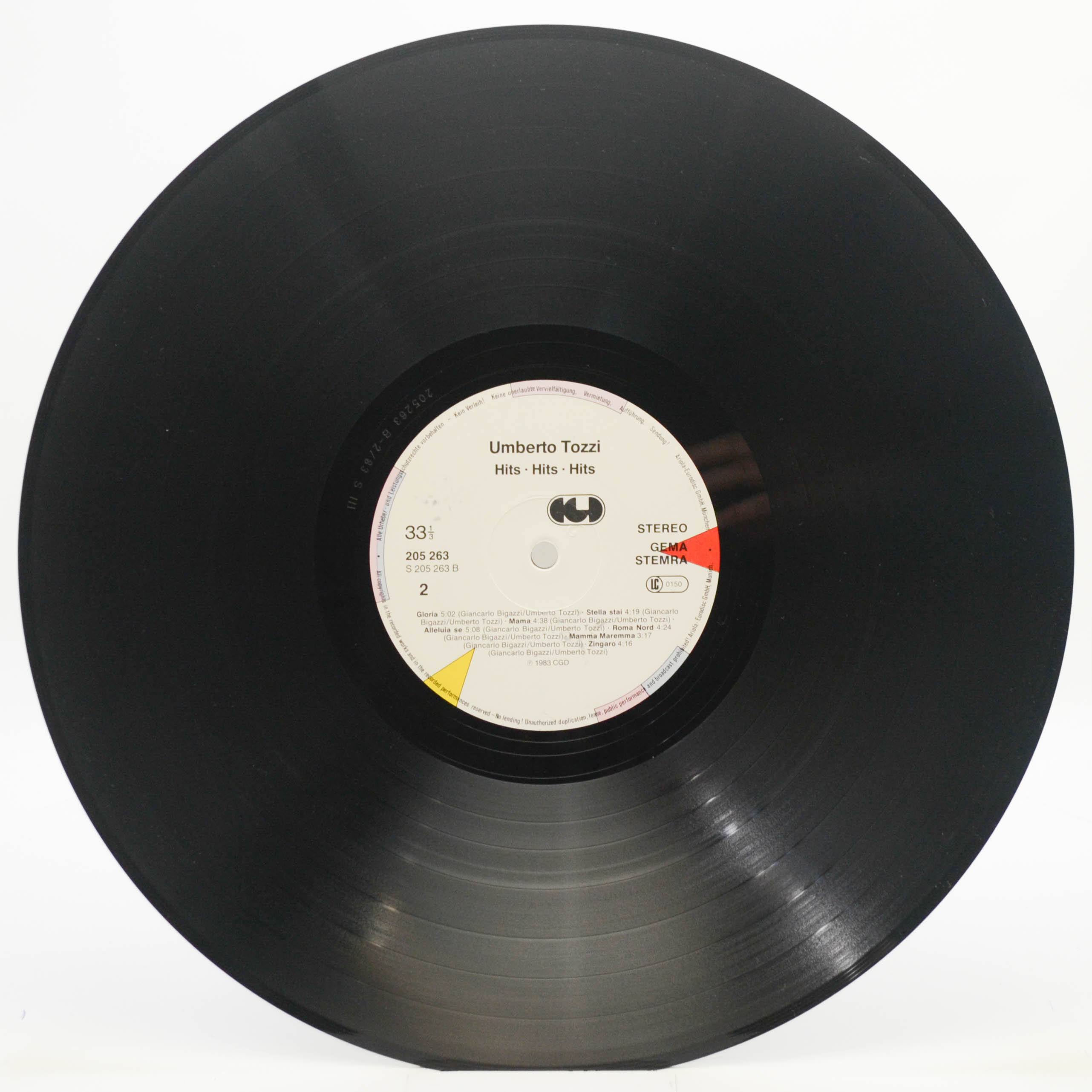 Виниловая пластинка Umberto Tozzi — Hits Hits Hits, 1983