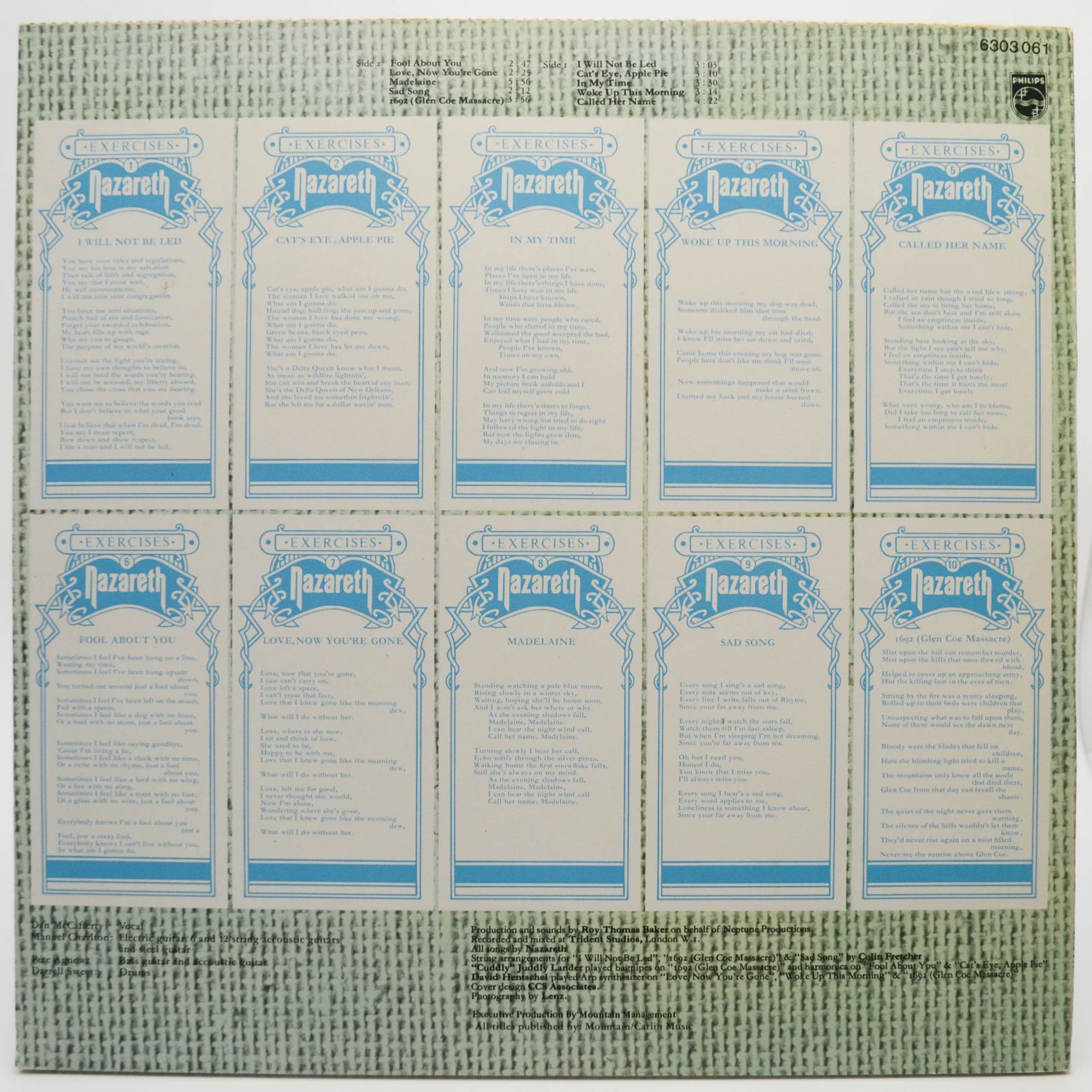 Nazareth — Exercises, 1972