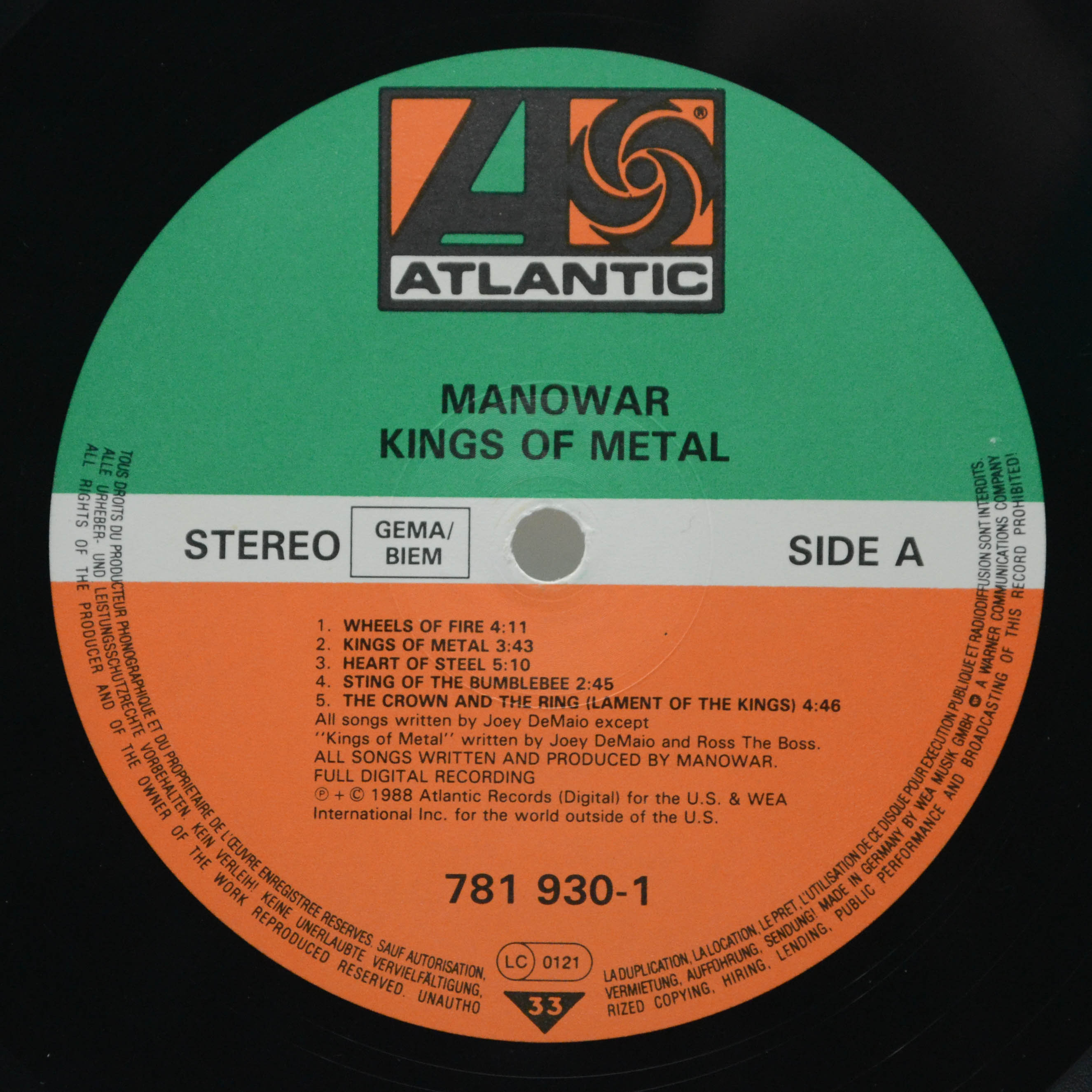 Manowar — Kings Of Metal, 1988