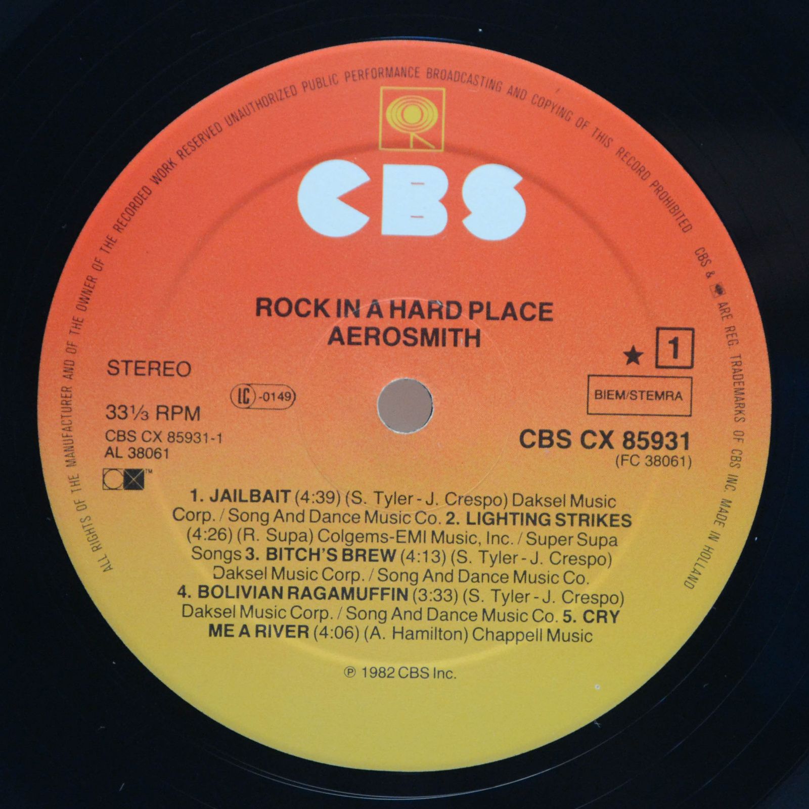 Aerosmith — Rock In A Hard Place, 1982