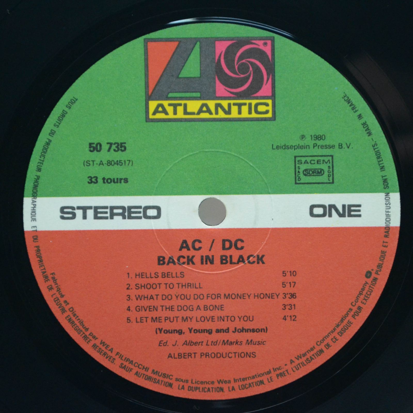 Виниловая пластинка AC/DC — Back In Black, 1980