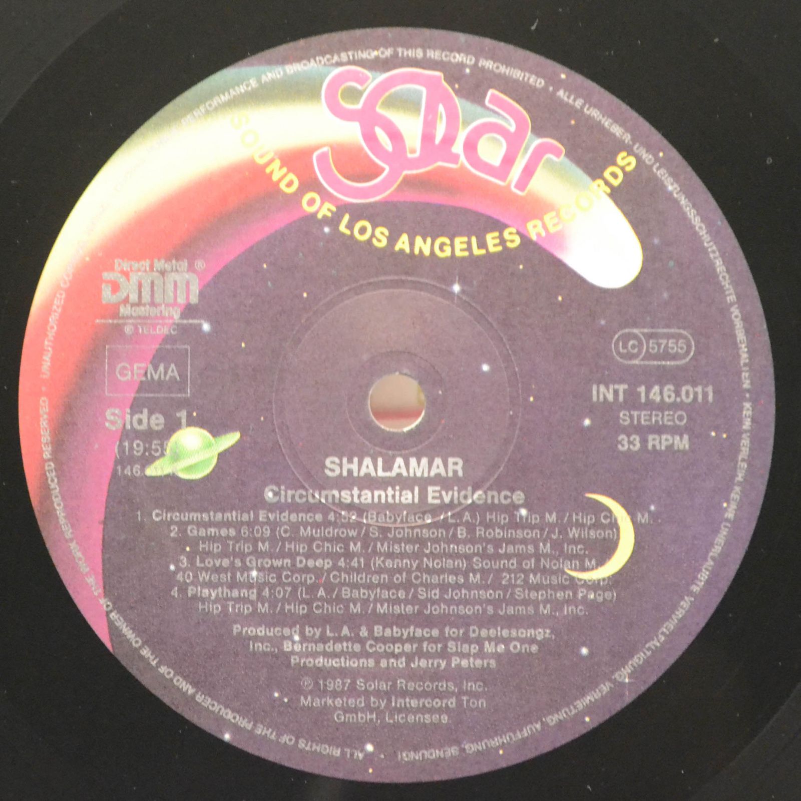 Виниловая пластинка Shalamar — Circumstantial Evidence, 1987