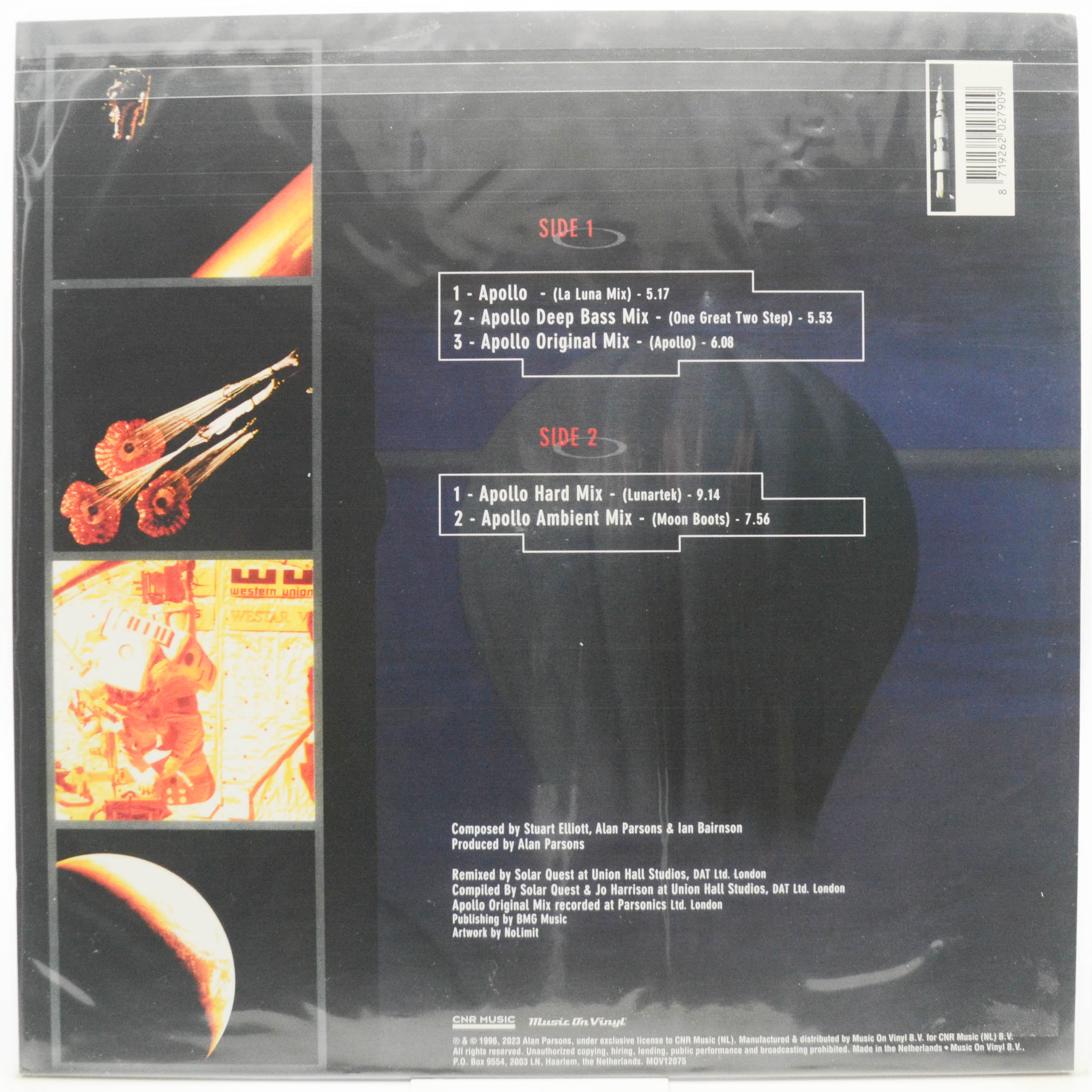 Виниловая пластинка Alan Parsons — Apollo (Remixed By Solar Quest), 1996