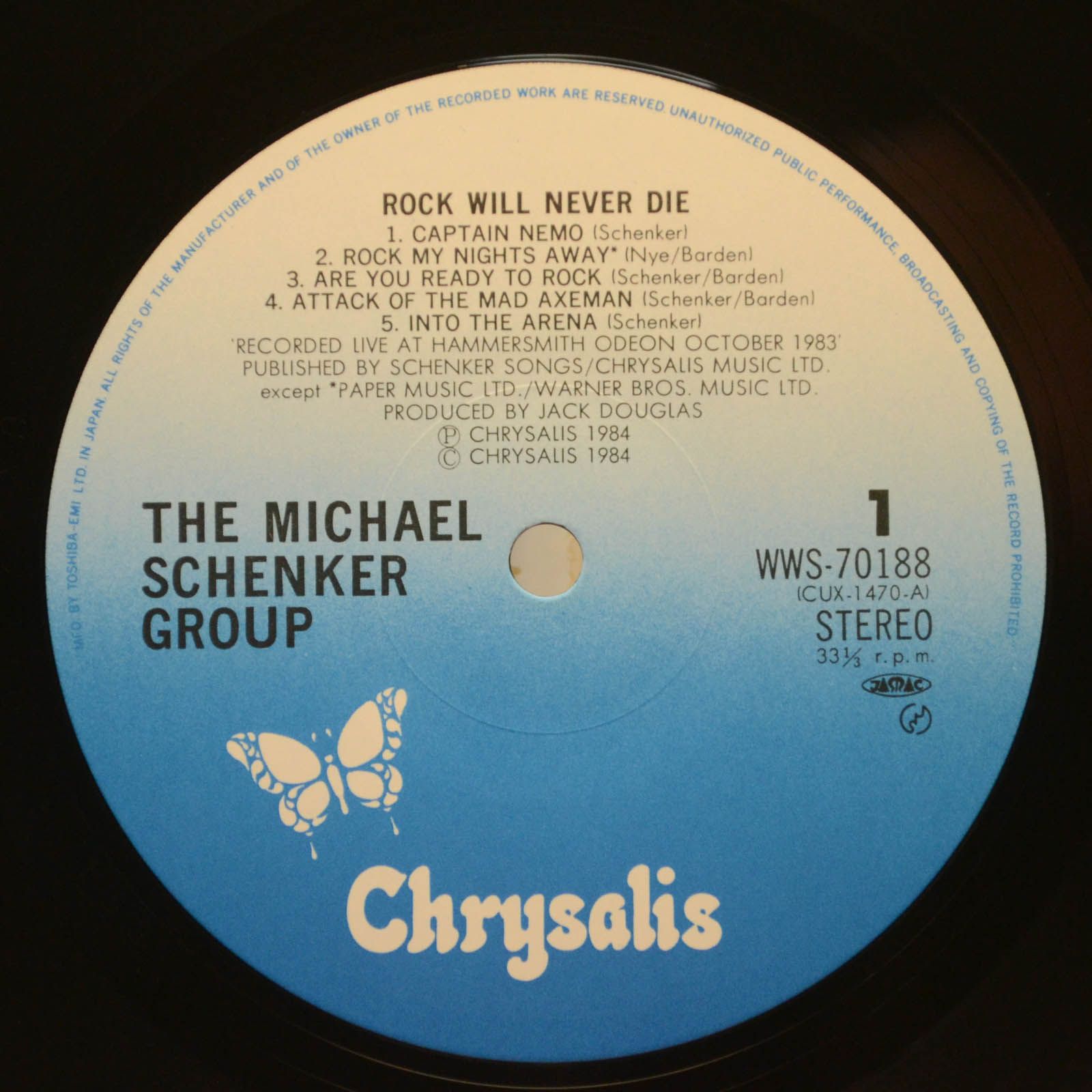 Виниловая пластинка Michael Schenker Group — Rock Will Never Die, 1984
