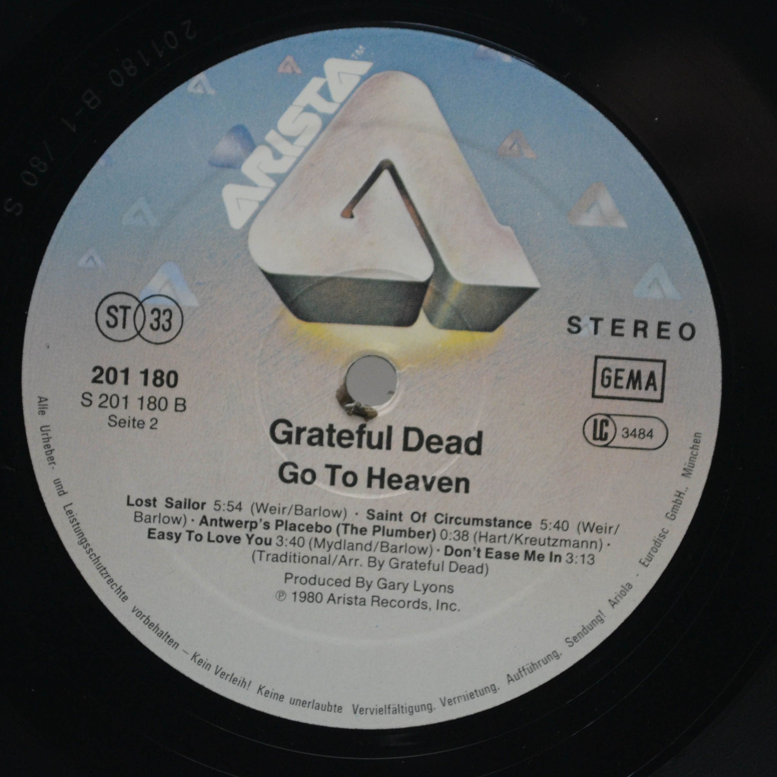 Виниловая пластинка Grateful Dead — Go To Heaven, 1980