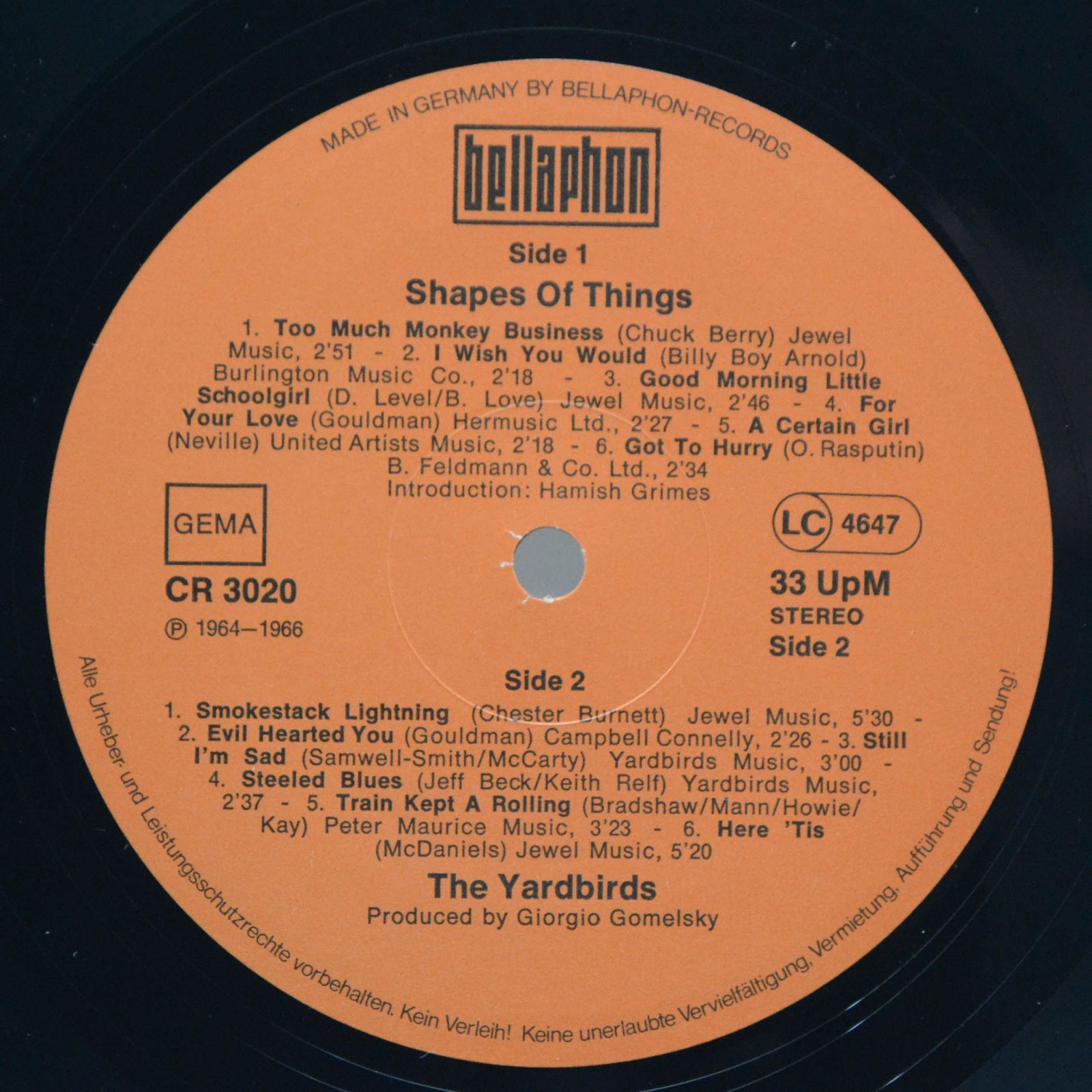 Виниловая пластинка Yardbirds — Shapes Of Things (2LP), 1977