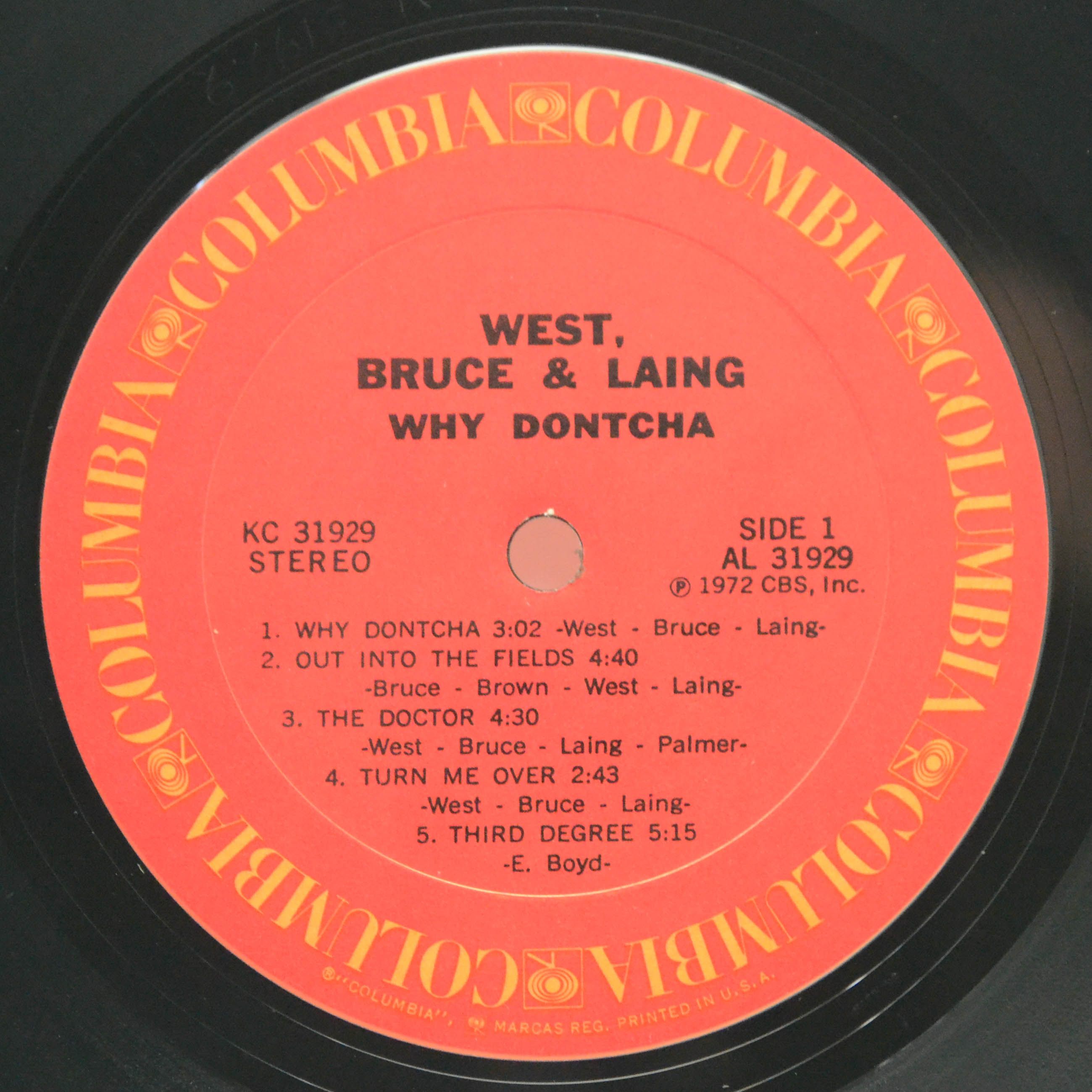Виниловая пластинка West, Bruce & Laing — Why Dontcha (USA), 1972