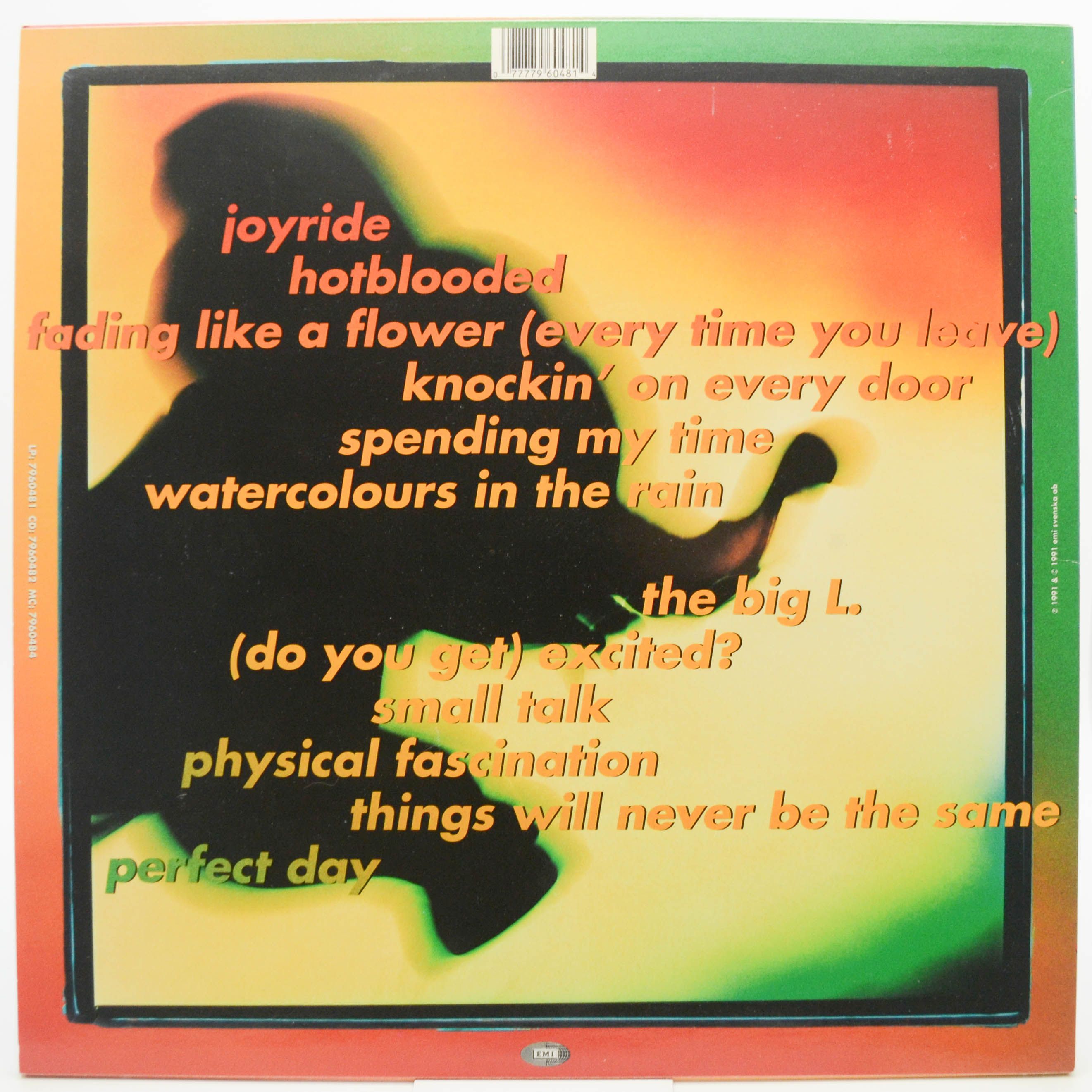 Roxette — Joyride (Sweden), 1991