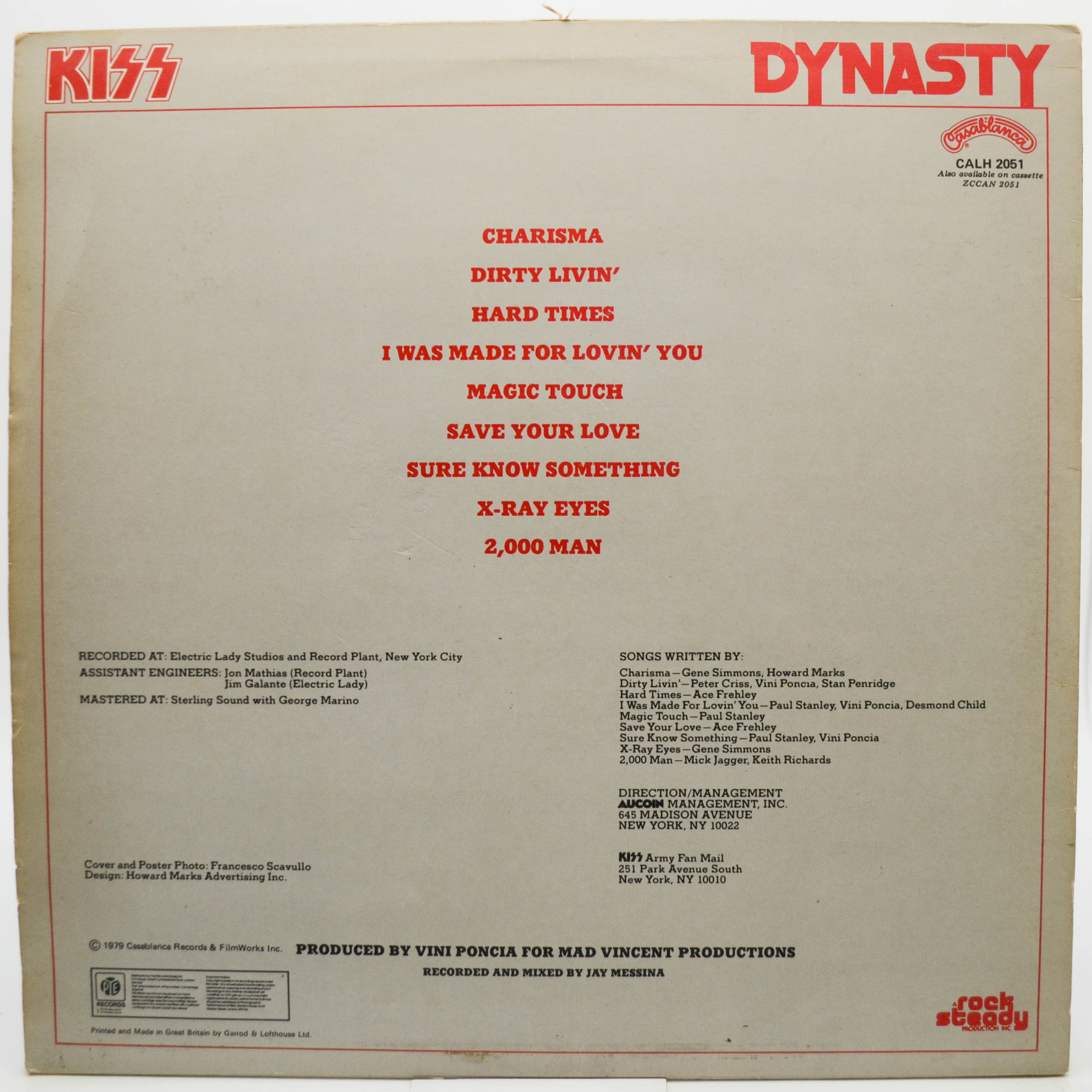 Kiss — Dynasty (UK), 1979