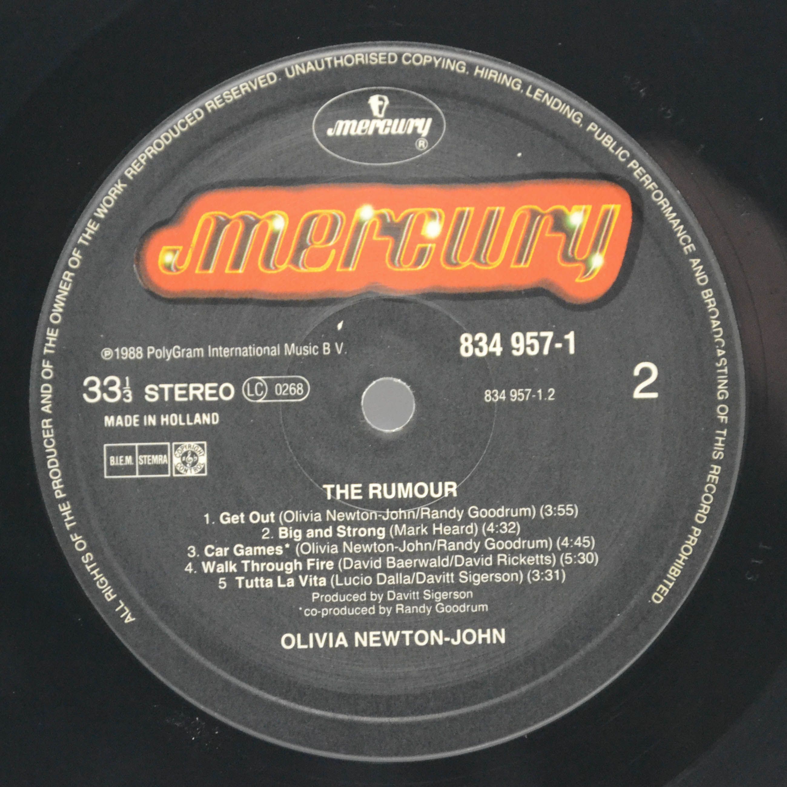 Olivia Newton-John — The Rumour, 1988