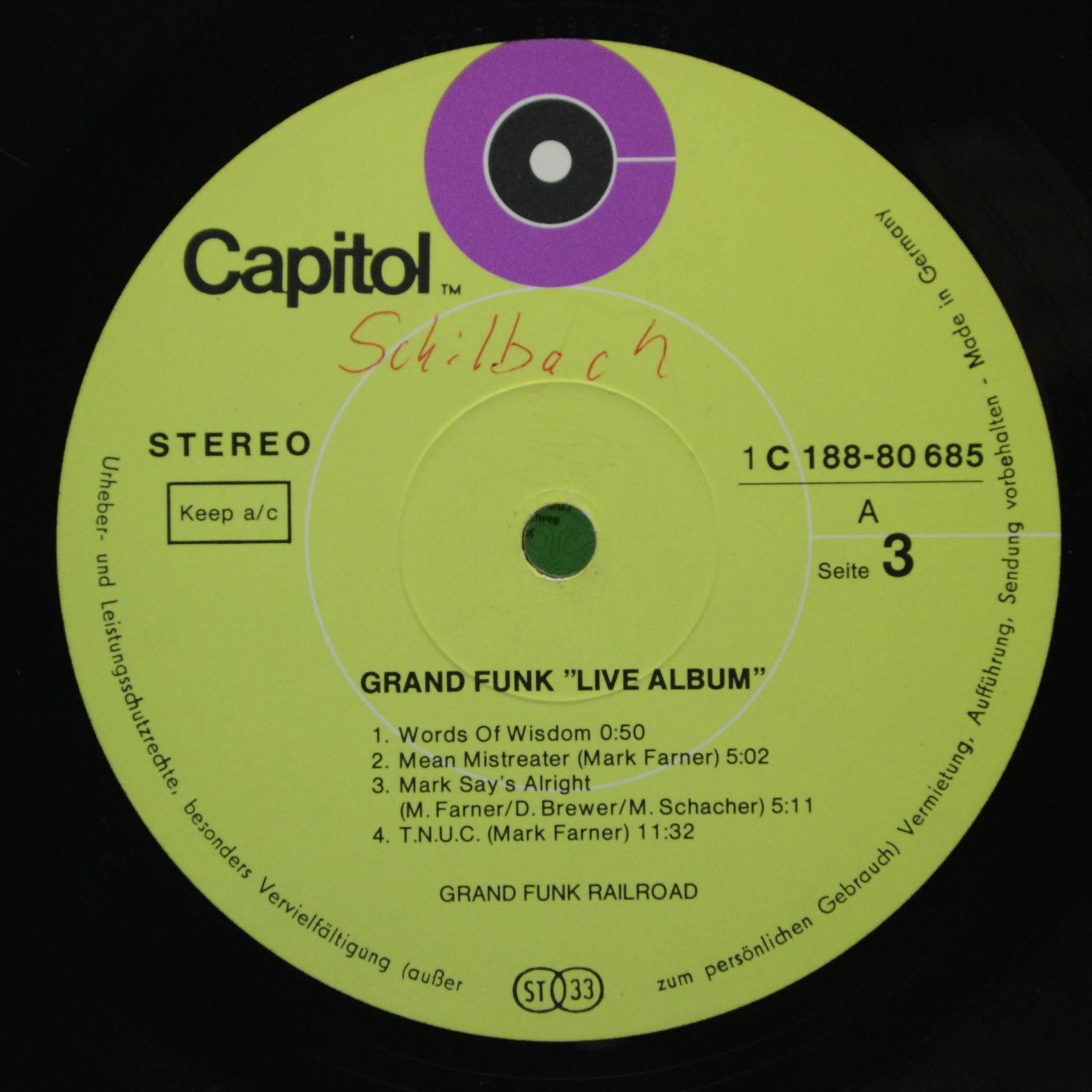 Виниловая пластинка Grand Funk — Live Album (2LP), 1970