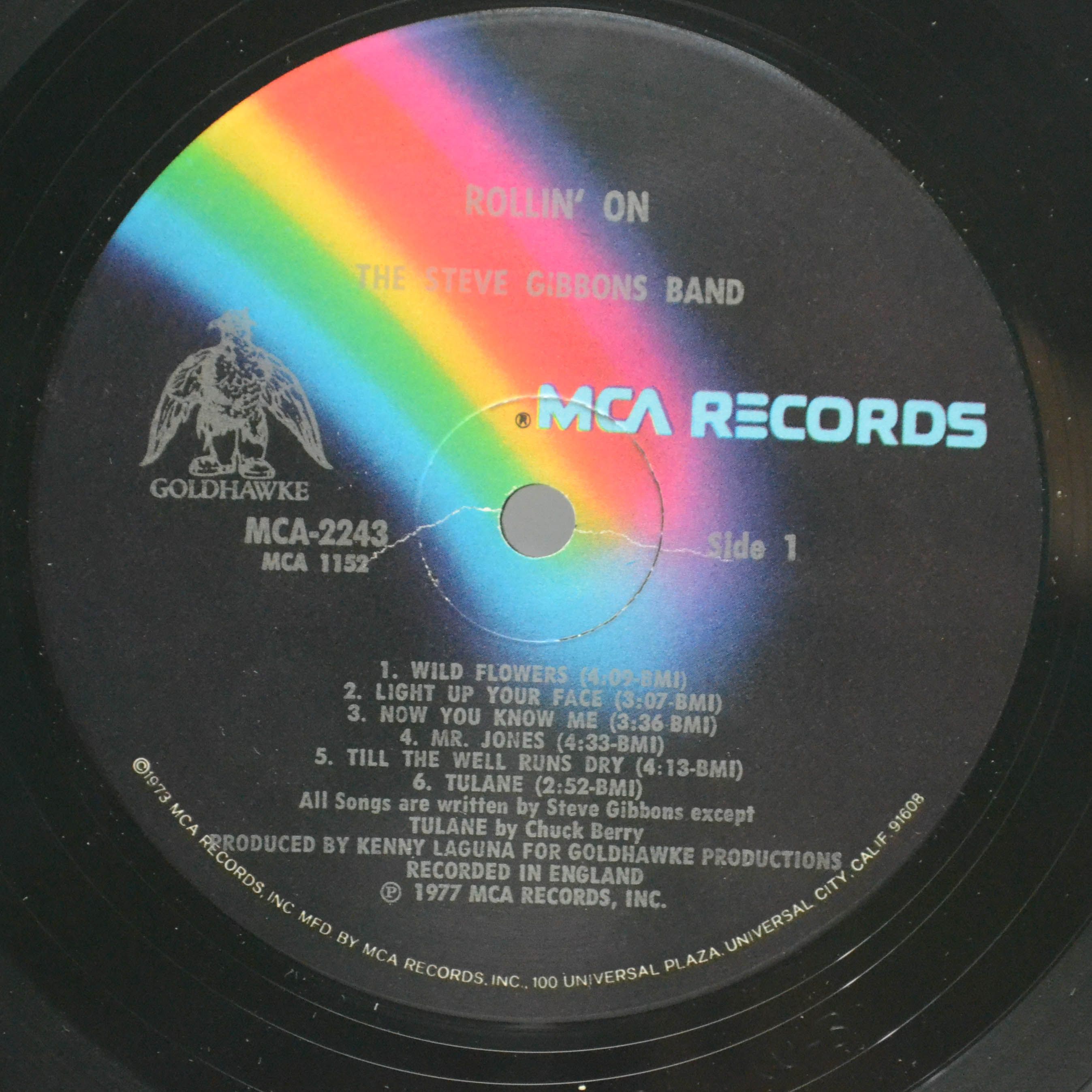 Виниловая пластинка Steve Gibbons Band — Rollin' On (USA), 1977