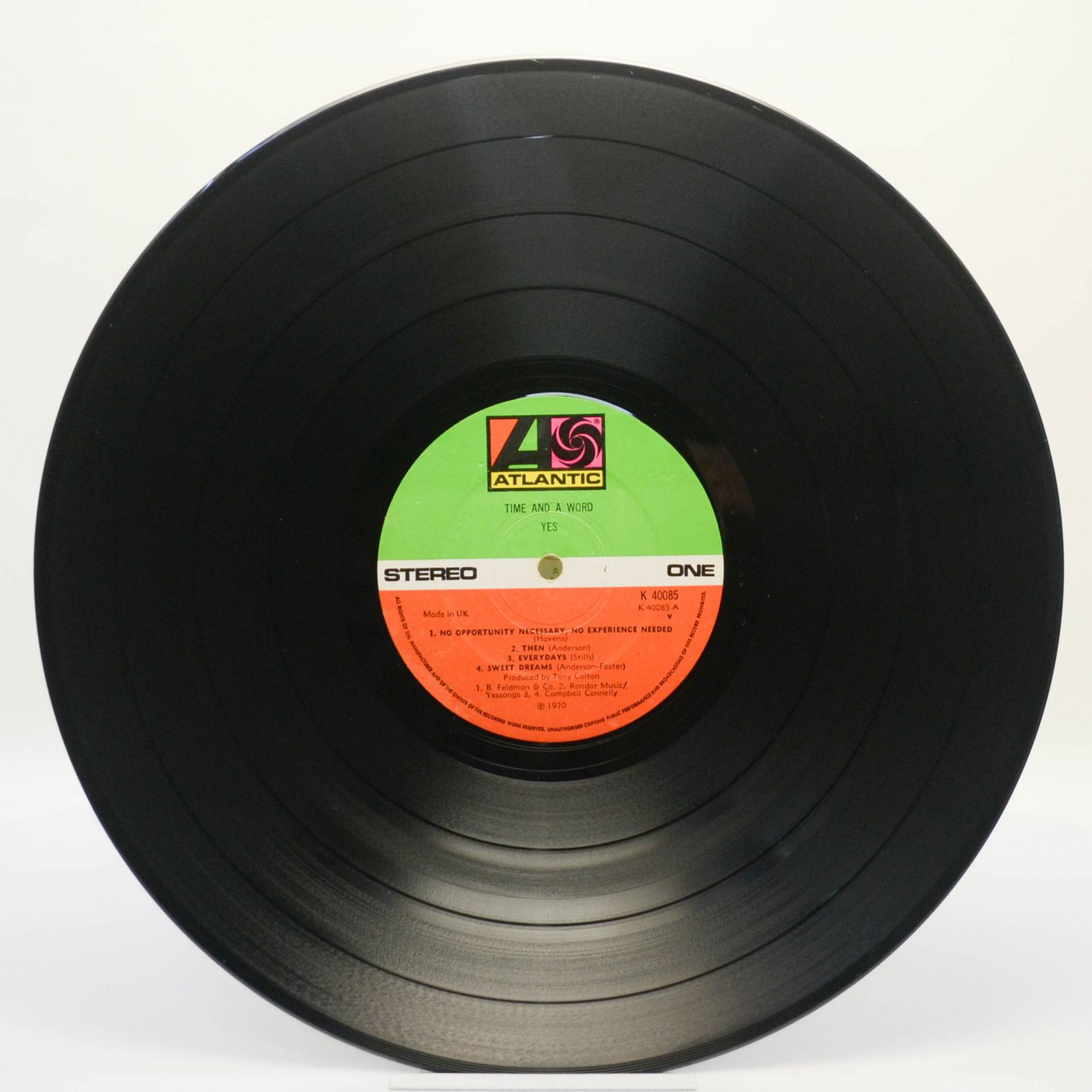 Виниловая пластинка Yes — Time And A Word (UK), 1970