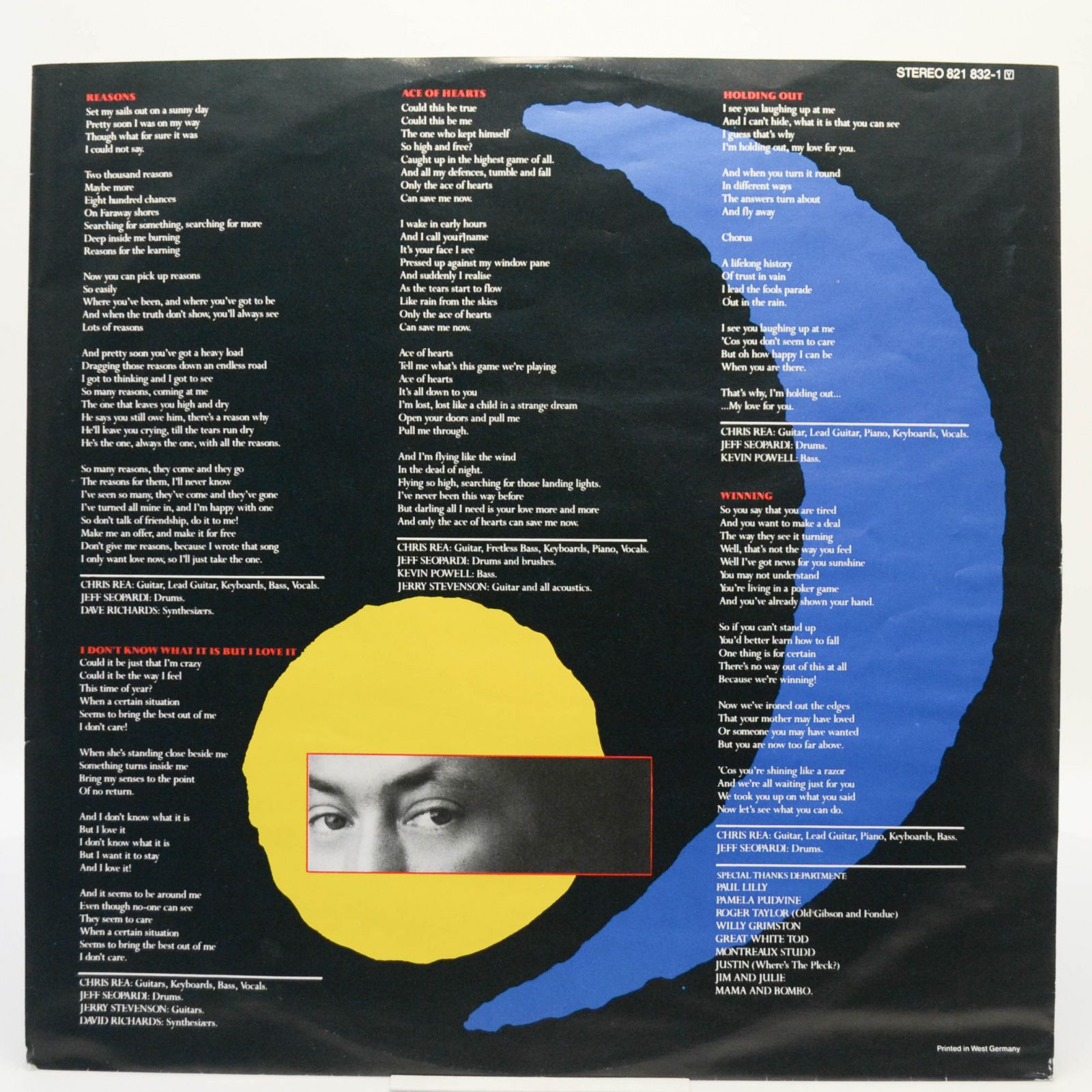 Chris Rea — Wired To The Moon, 1984